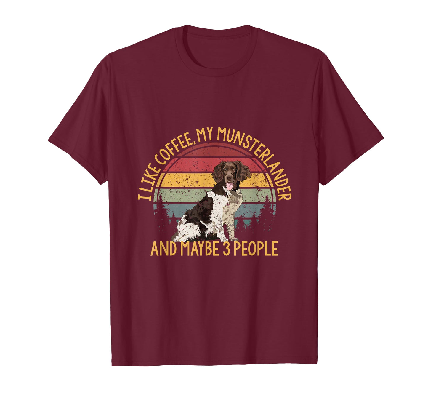 Coffee and my munsterlander Münsterländer 3 people dog T-Shirt