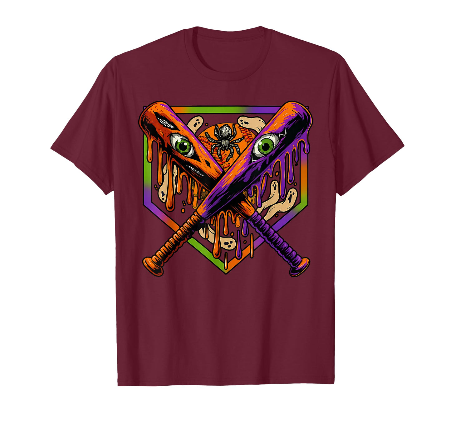 Baseball Drip Ice Cream Drip Halloween Baseball Boy Youth T-Shirt