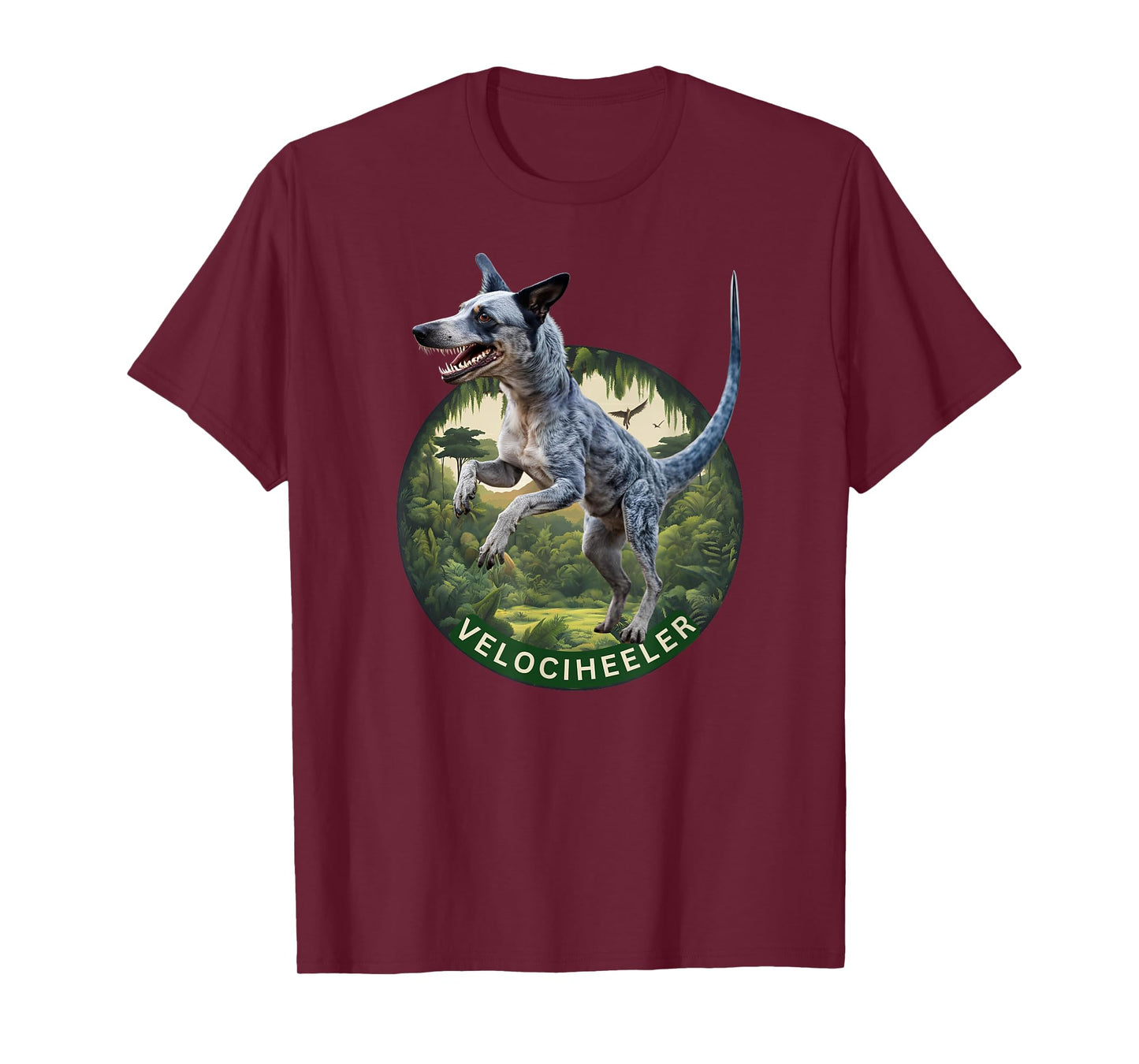 Australian cattle dog velociraptor blue heeler dog dinosaur Men Women Girls Kids T-Shirt