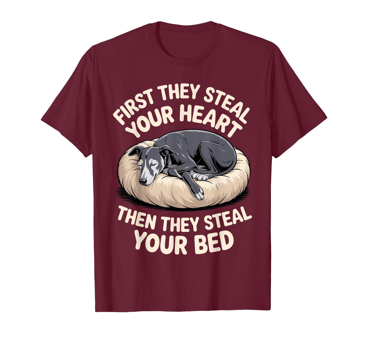 Funny Greyhound Art for Men Women Kids Puppy Greyhound Lover T-Shirt