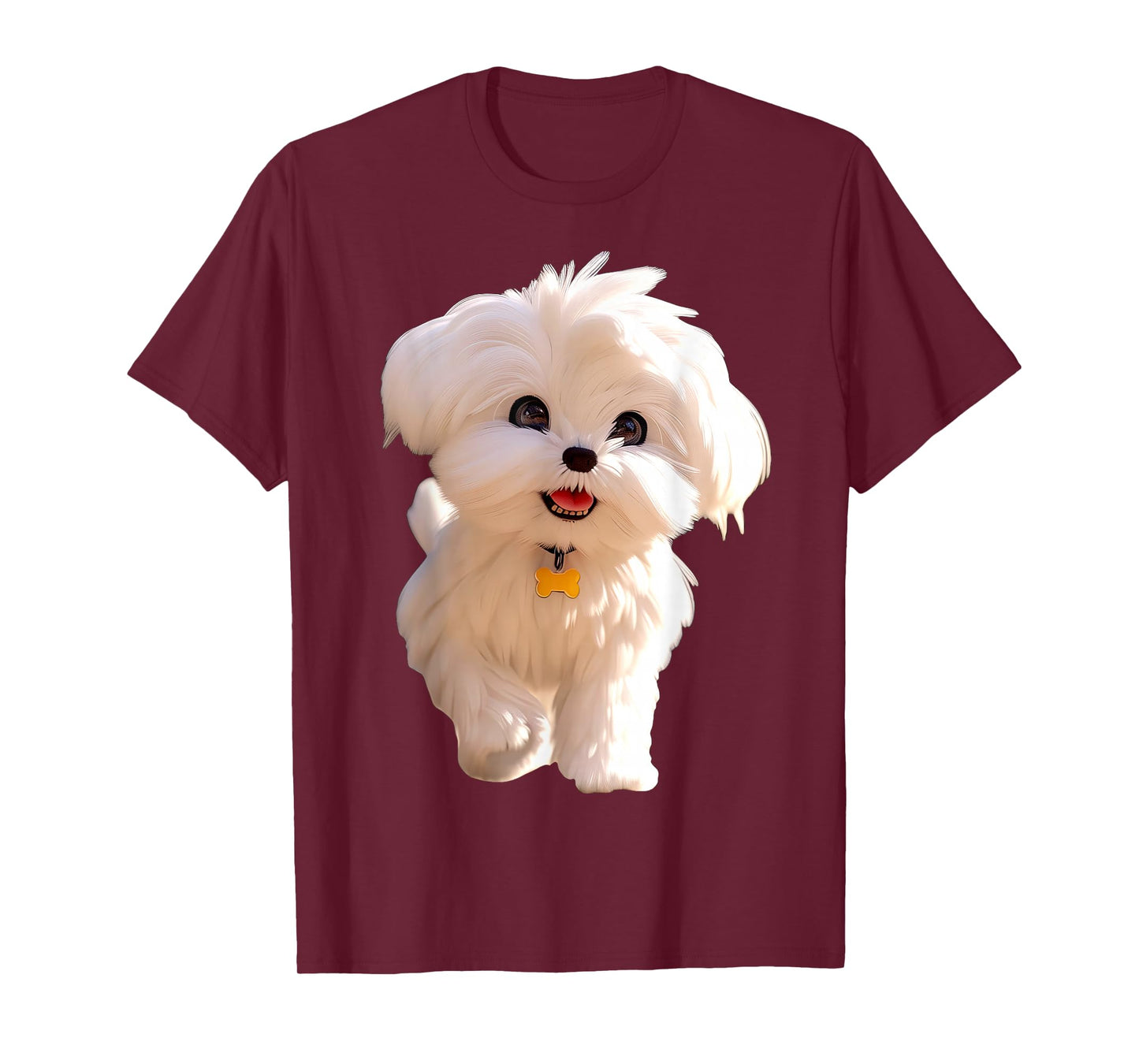 Maltese Dog Art Design I Love Cute Maltese Dogs T-Shirt