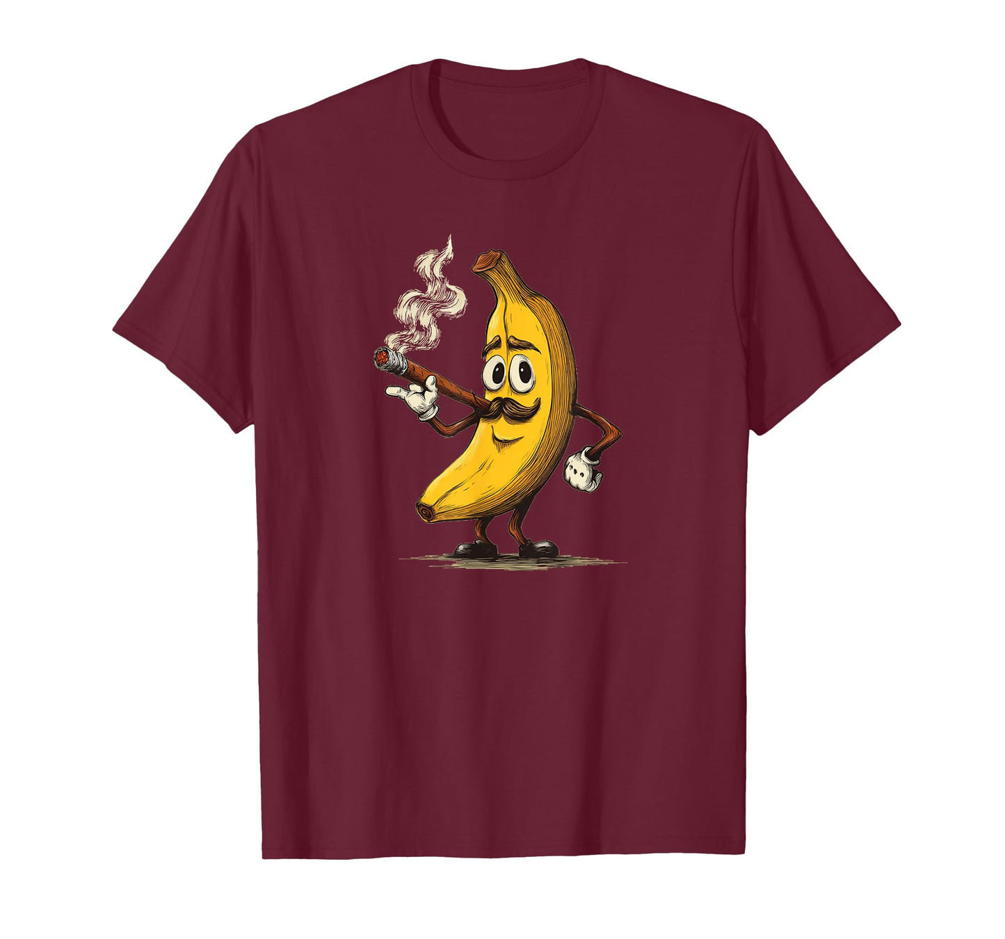 Handsome Banana Look with Cigar for Smoker T-Shirt