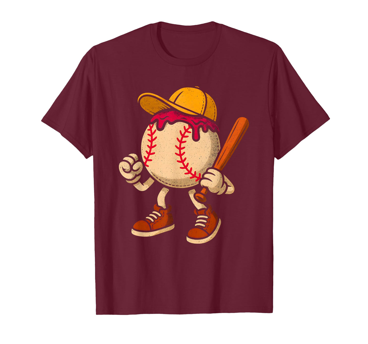 Ice Cream Drip Baseball Spots Baseball Drip For Girls & Boys T-Shirt