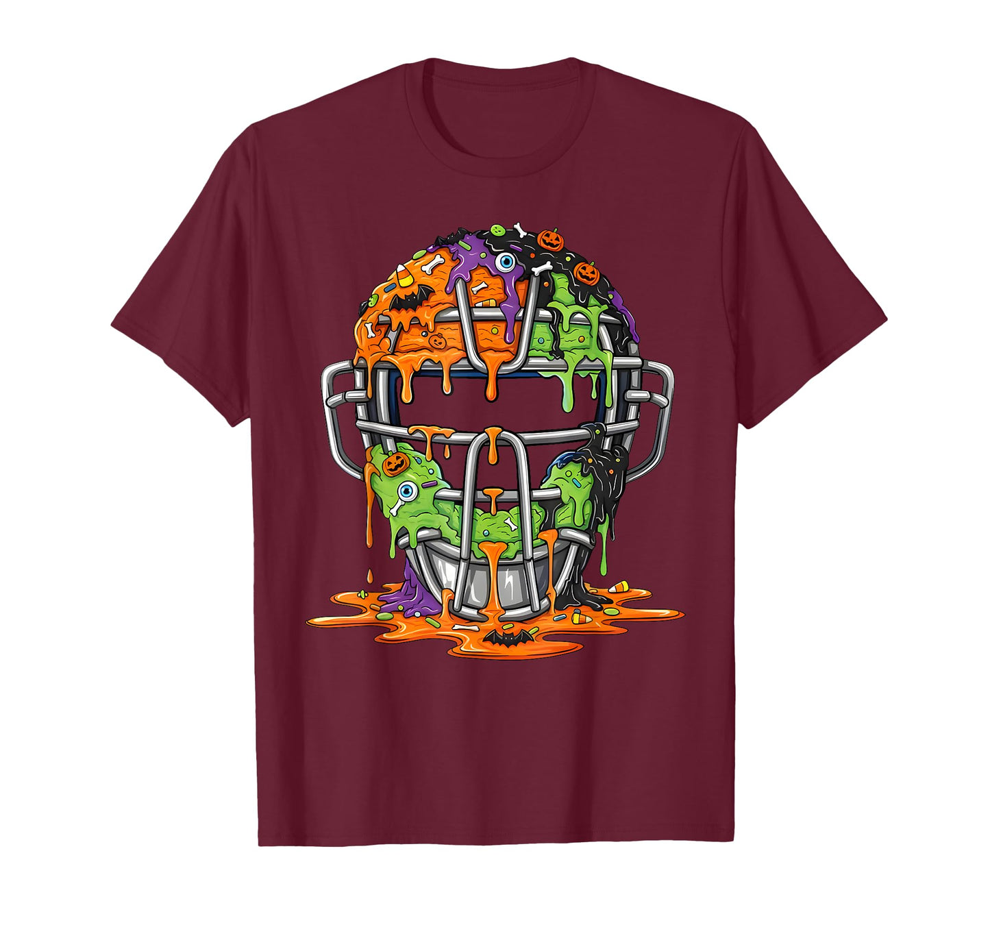 Baseball Helmet Ice Cream Drip Halloween Men Boys Youth T-Shirt