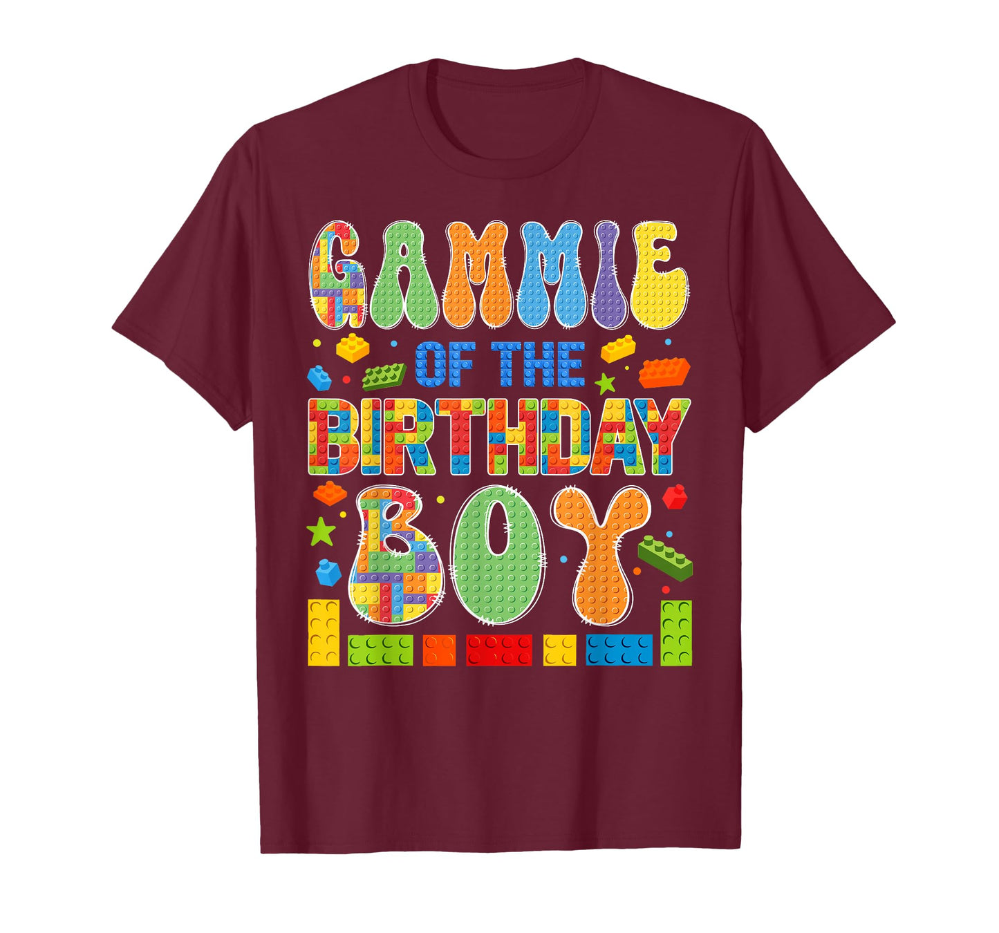 Gammie Of The Birthday Boy Building Block Birthday T-Shirt