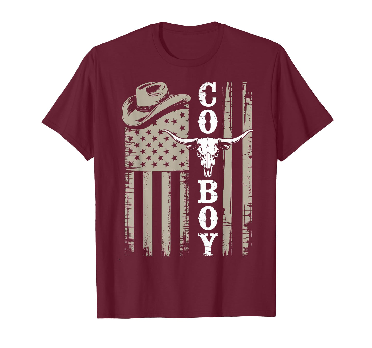 Western Country Men Teen Boy Kid Rodeo Southern Retro Cowboy T-Shirt