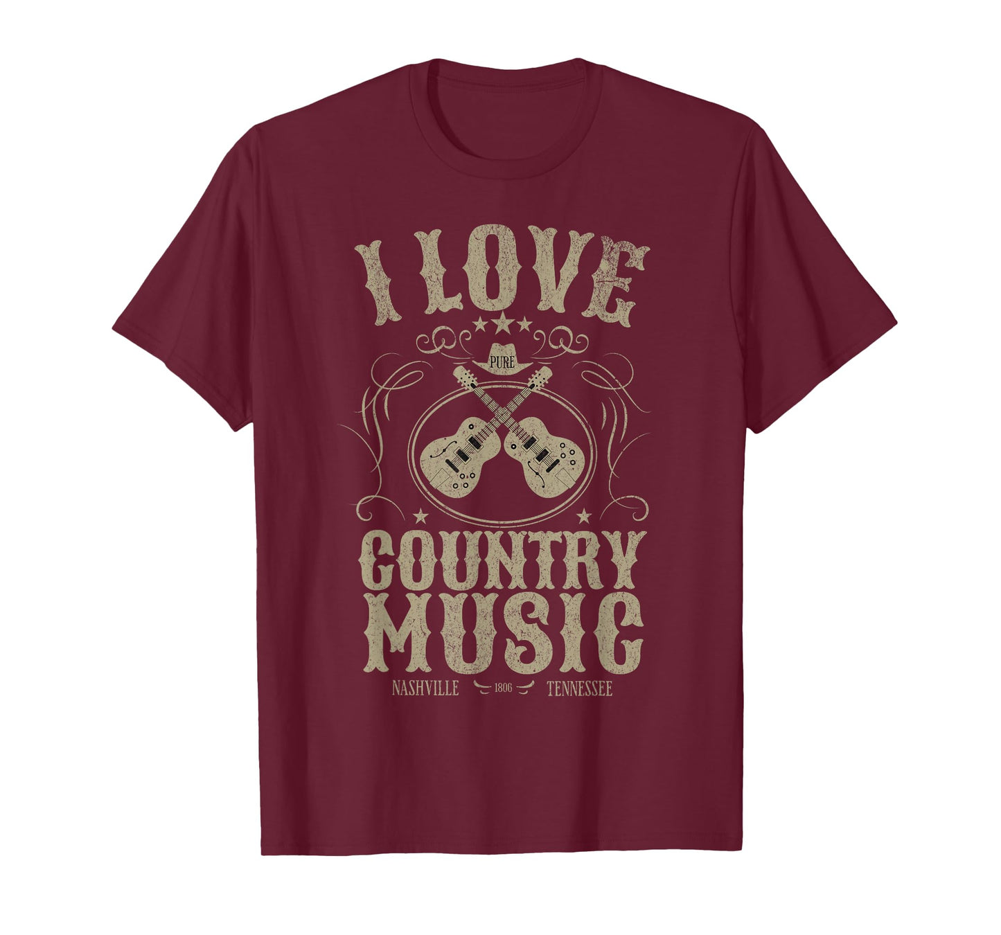 I Love Country Music Concert Nashville Tennessee Vintage T-Shirt