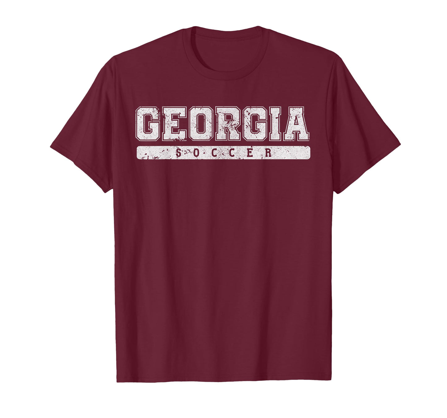 Georgia Soccer White Vintage Text T-Shirt