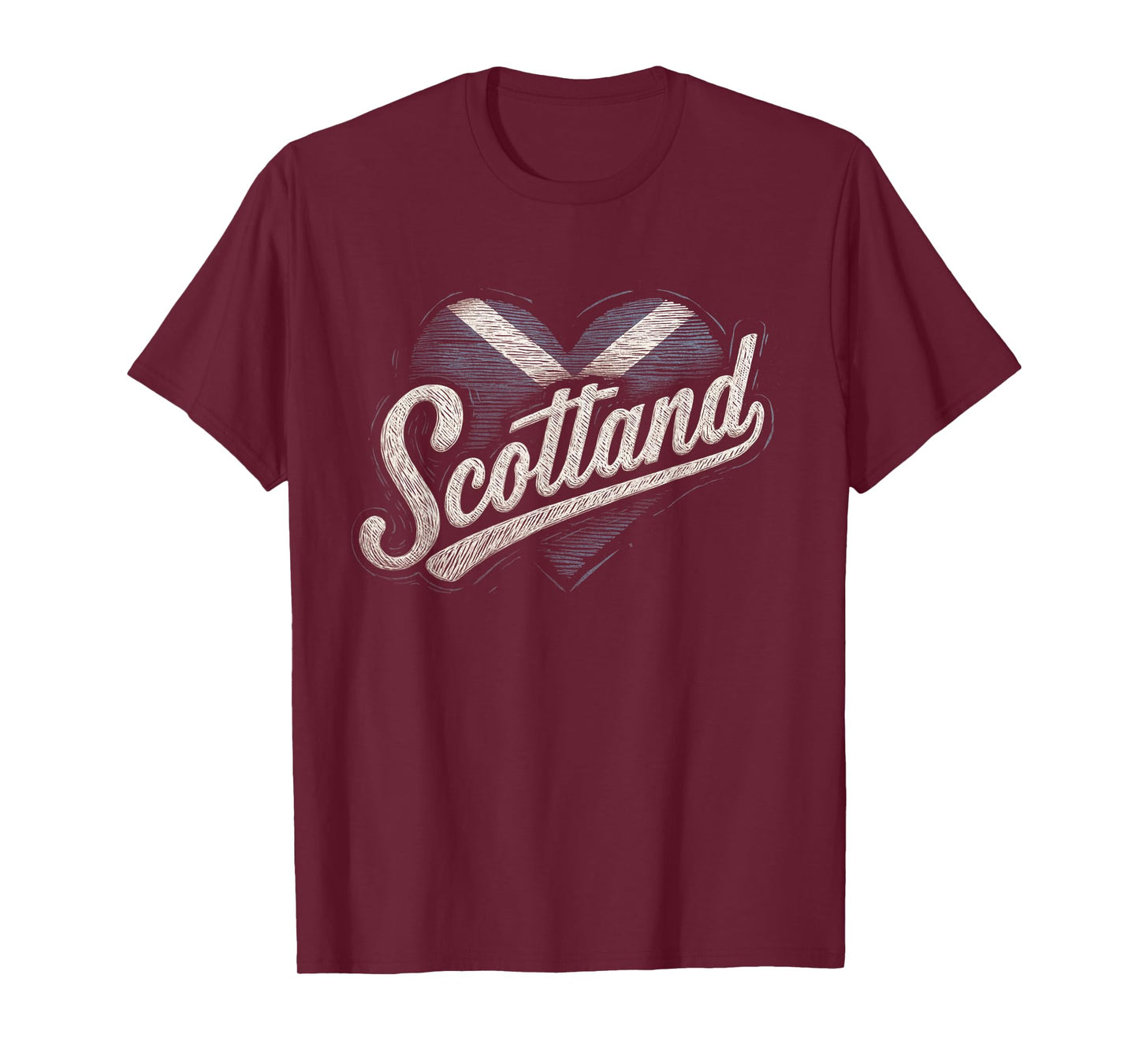 Scotland Scottish - Heart Vintage Love Women Mom - Flag T-Shirt