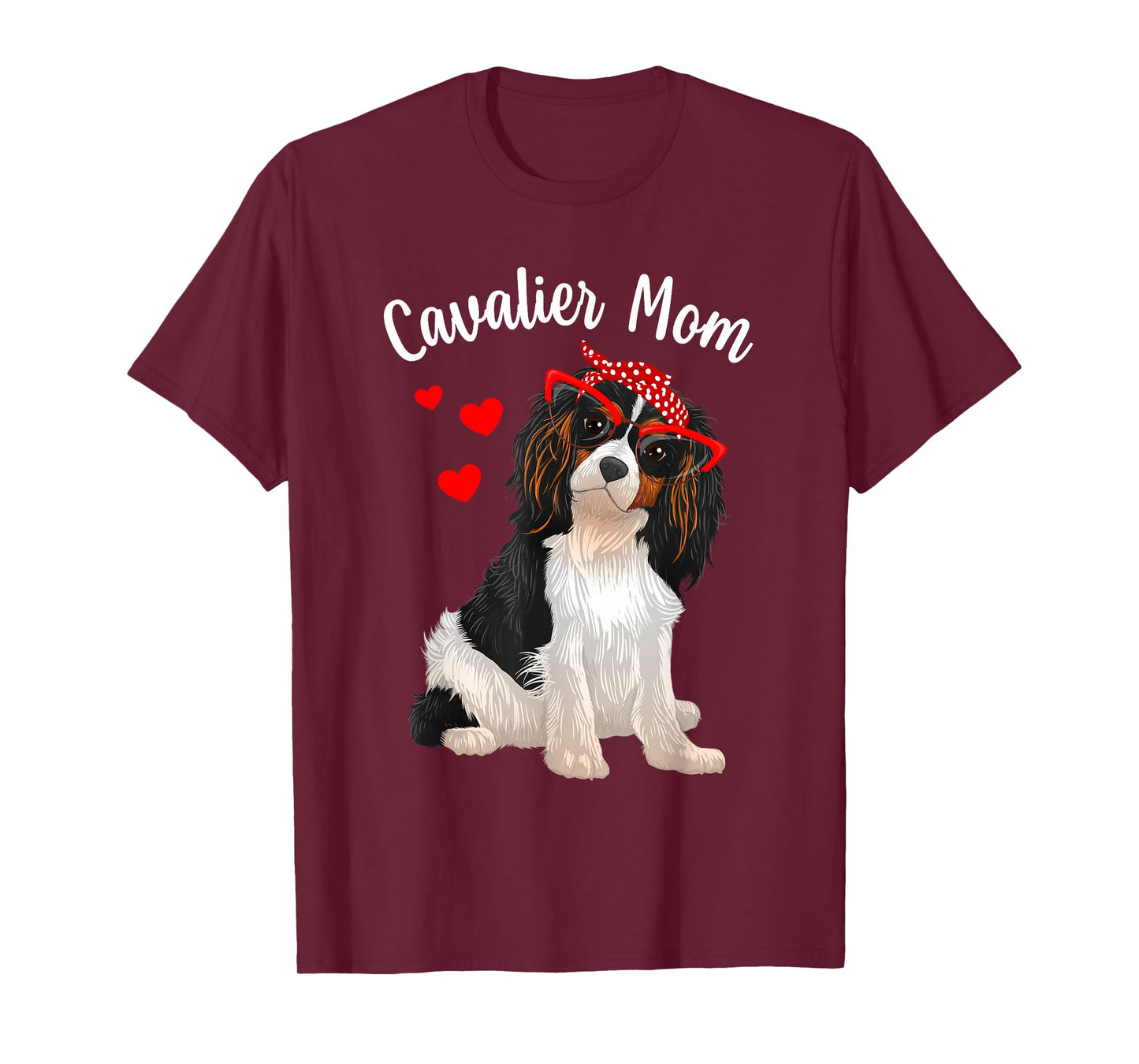 Cavalier King Charles Art for Women Mom Cavalier Spaniel T-Shirt