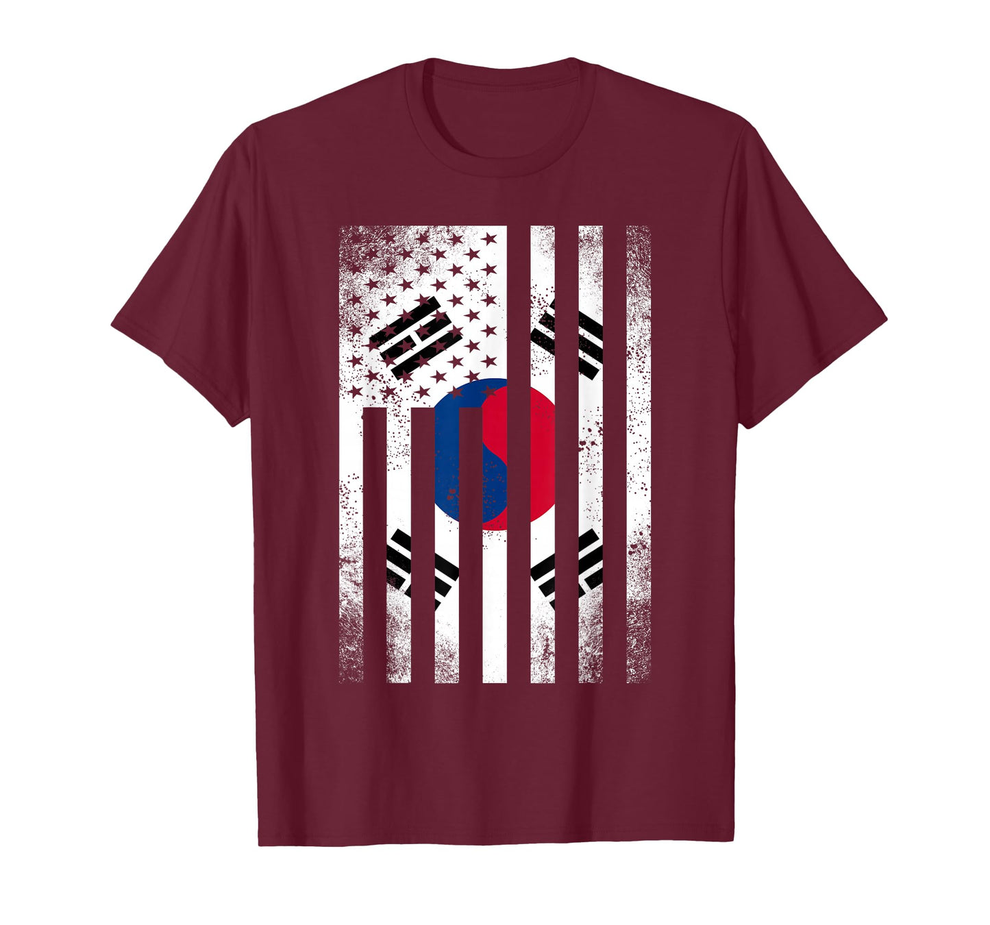 Half South Korean Flag | Vintage American Inside Me USA Gift T-Shirt