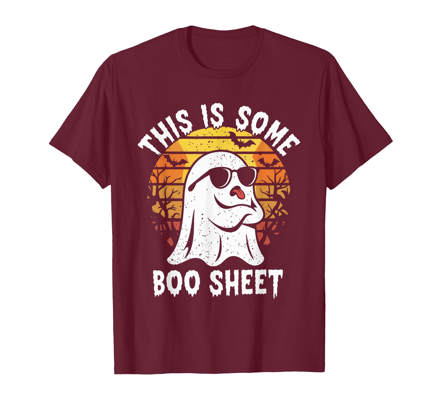 This is Some Boo Sheet Ghost Retro Funny Halloween Men Women T-Shirt