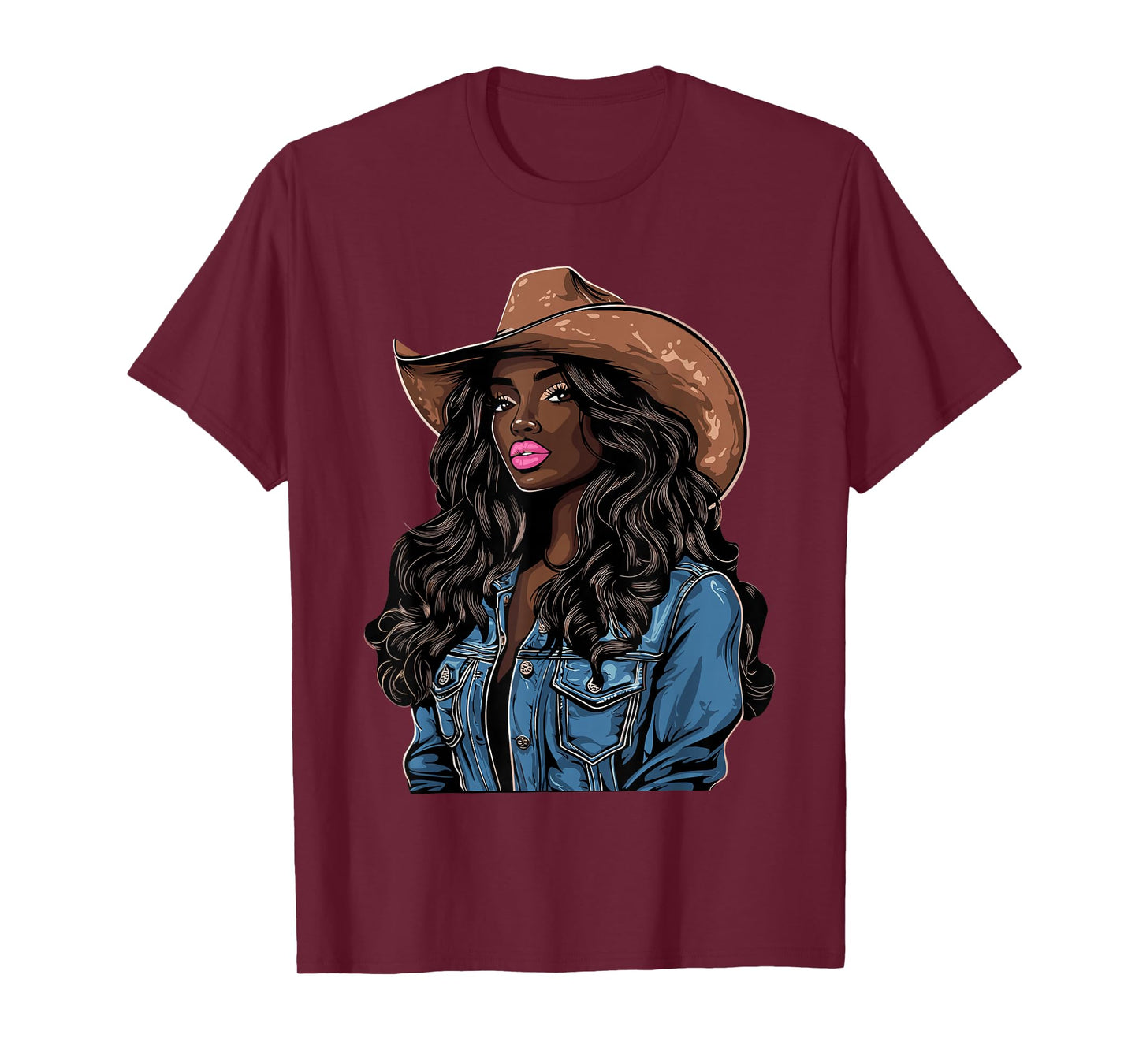 Black African American Cowgirl Western Country Texas Rodeo T-Shirt