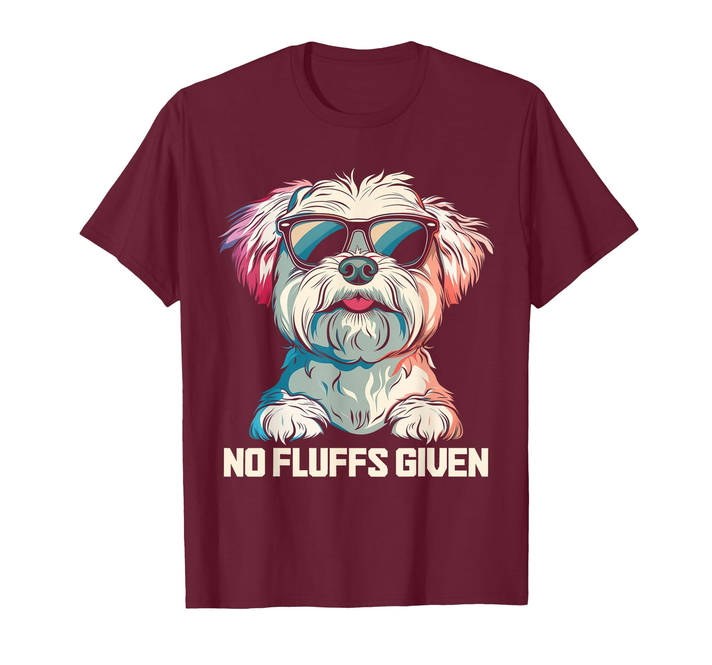 No Fluffs Given Shih Tzu Dog Dad Mom Funny Men Women Kids T-Shirt