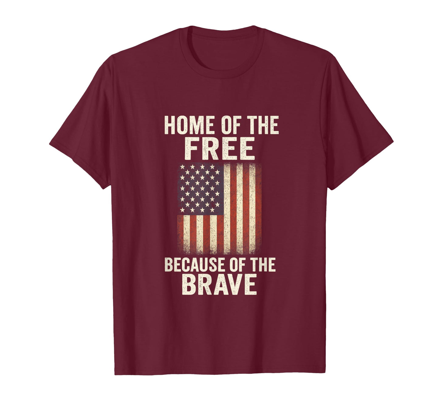 Home of The Free - Veteran USA Flag T-Shirt