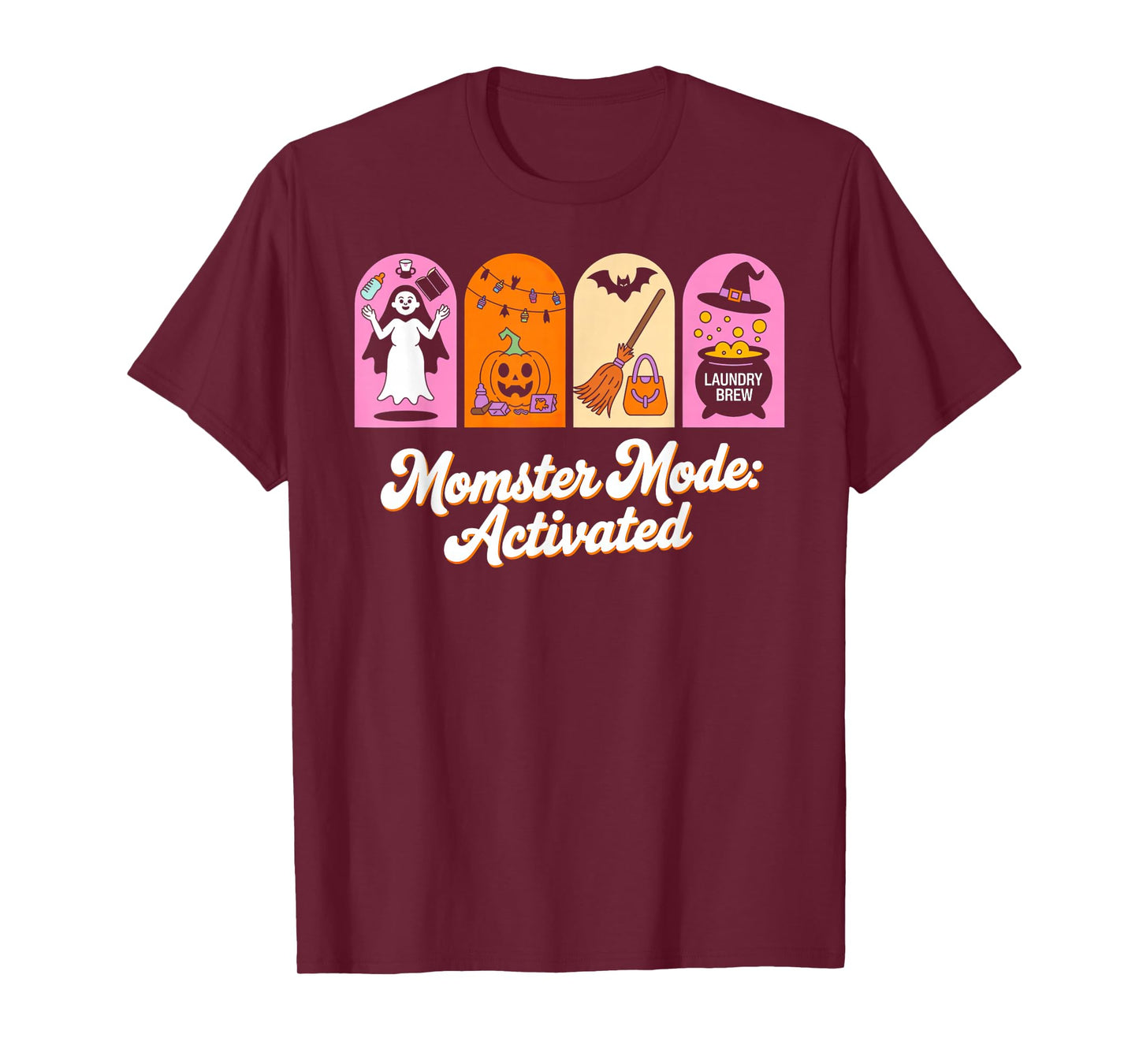 Cute Vintage Halloween Momster Mode Activated T-Shirt