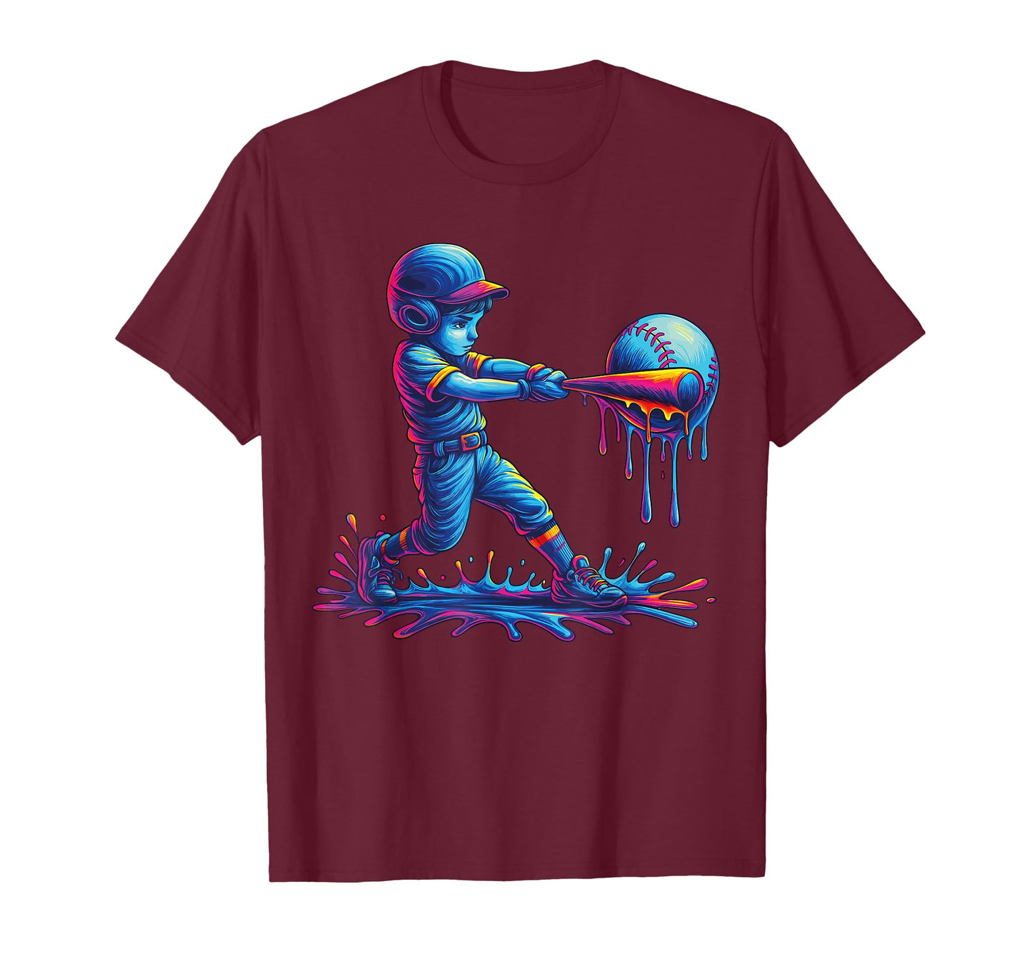 Baseball Drip For Boys Player Ice Cream Drip Baseball Stuff T-Shirt