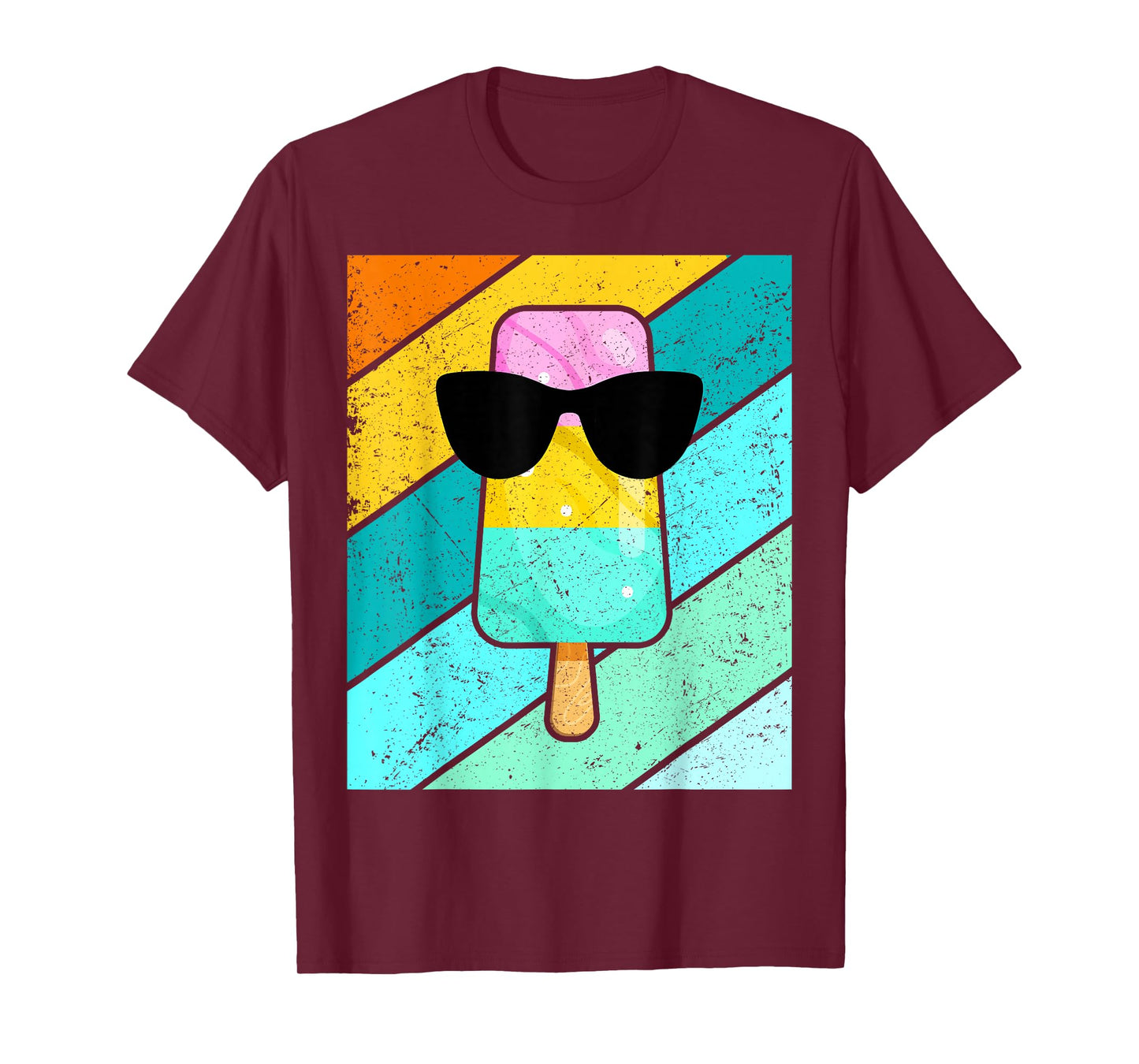 Cool Popsicle Summer Break Sunglass Funny Ice Cream Lover T-Shirt