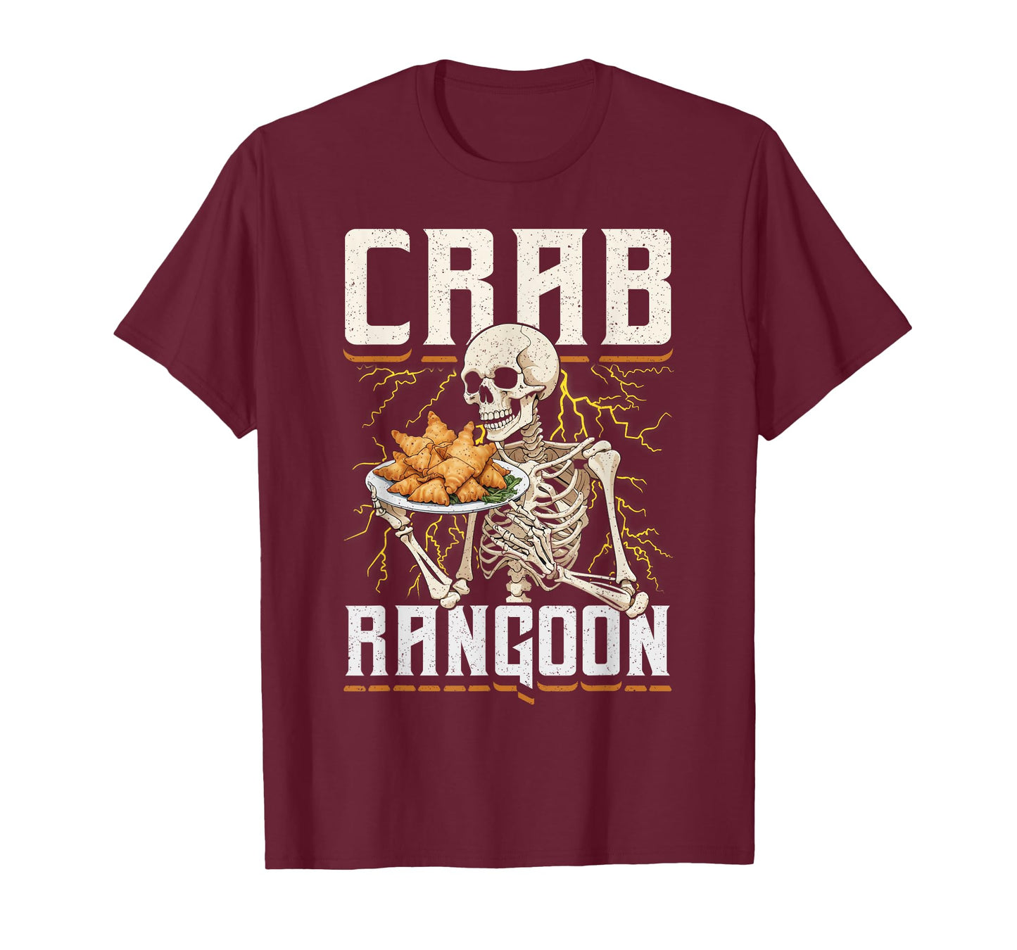 Crab Rangoon Skeleton Funny Chinese Food Costume T-Shirt