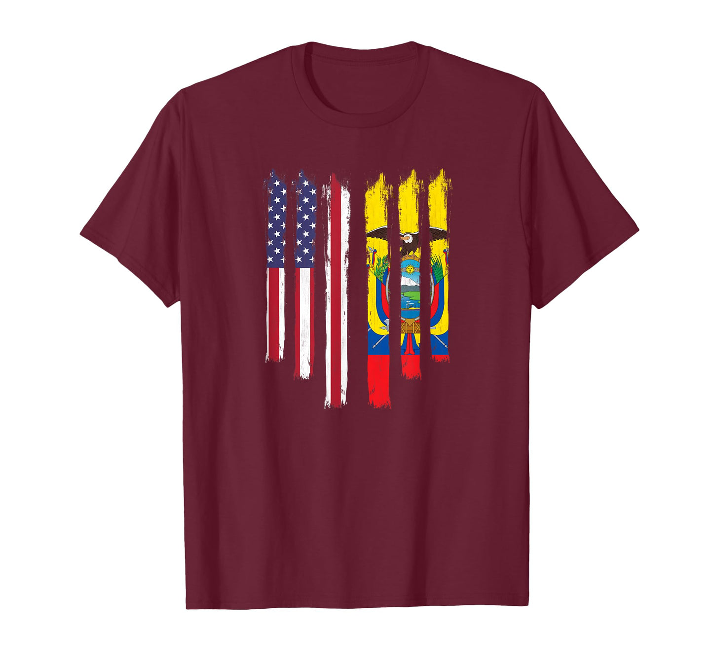 America American Ecuador Ecuadorian Mixed DNA Flag Proud T-Shirt