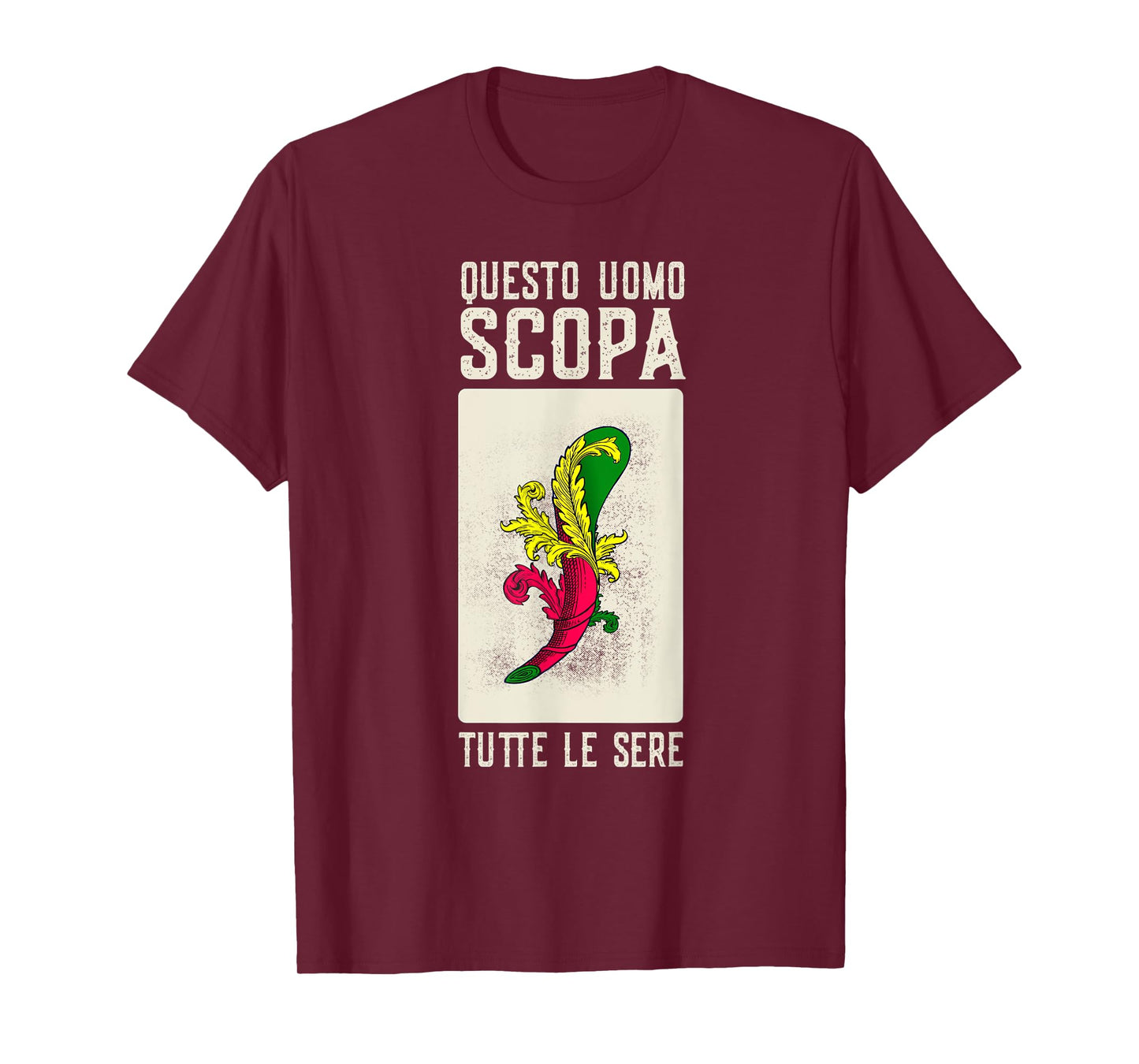 Mens Grandpa Italian Nonno Scopa Game Scopa-Cards T-Shirt