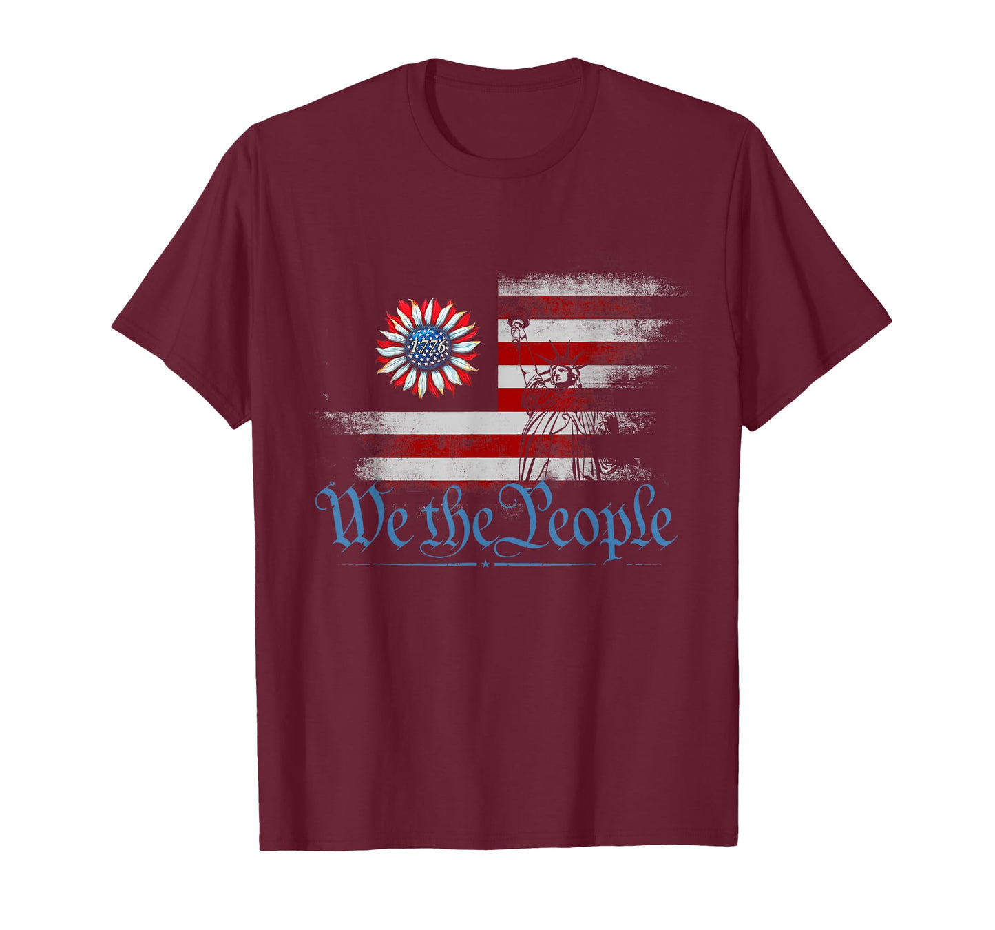 American Flag USA 4th of July We The People Patriotic Tee T-Shirt