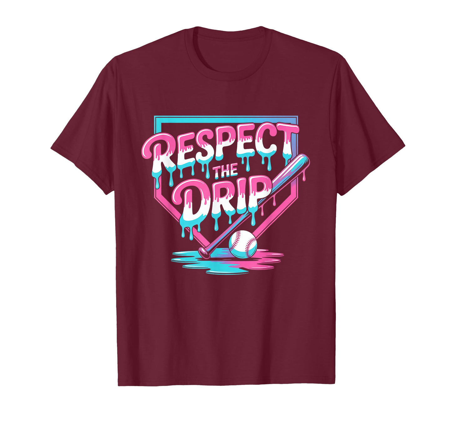 Respect The Drip Baseball Drip Boys Home Plate Youth sports T-Shirt