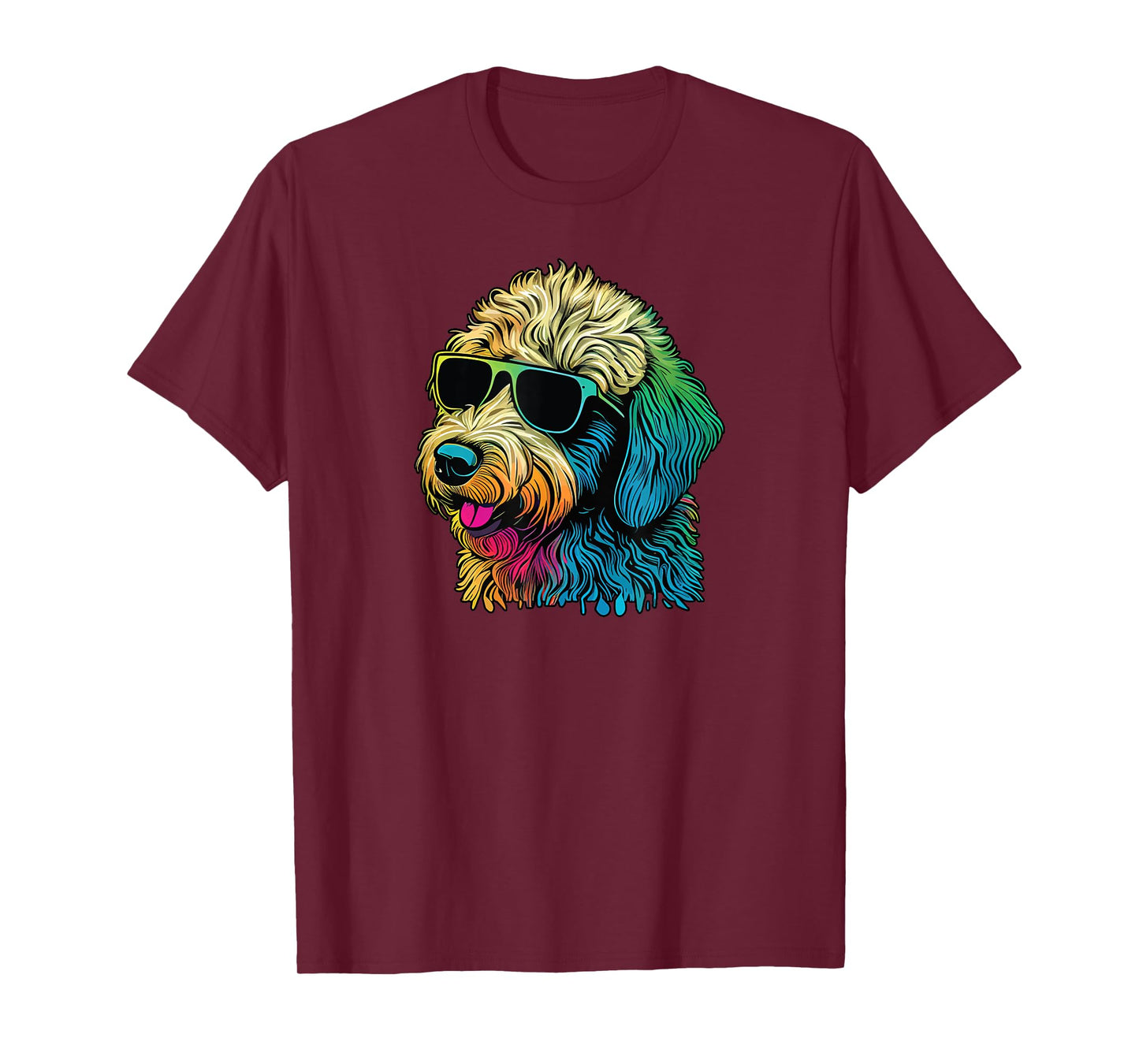 Dad Mom Cool Dog Sunglasses - Goldendoodle Men Women T-Shirt
