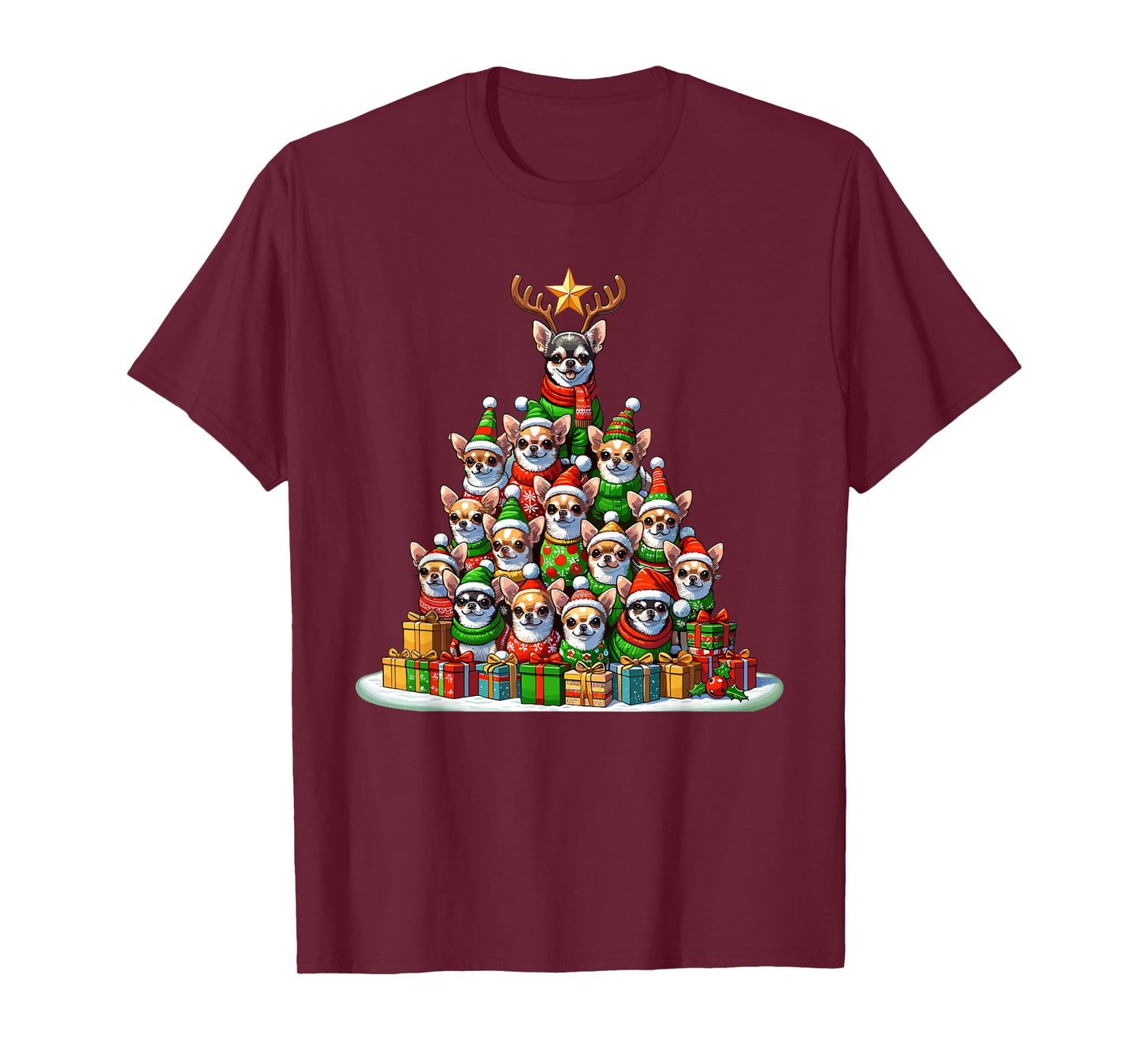 Christmas Tree Chihuahua Chihuahuas Chi T-Shirt