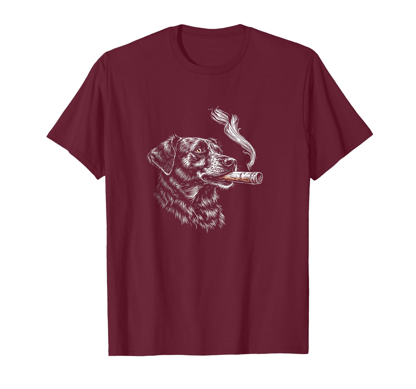 Dog Smoking Cigar, Funny Cool Hip Gangster Bad Attitude Dog T-Shirt