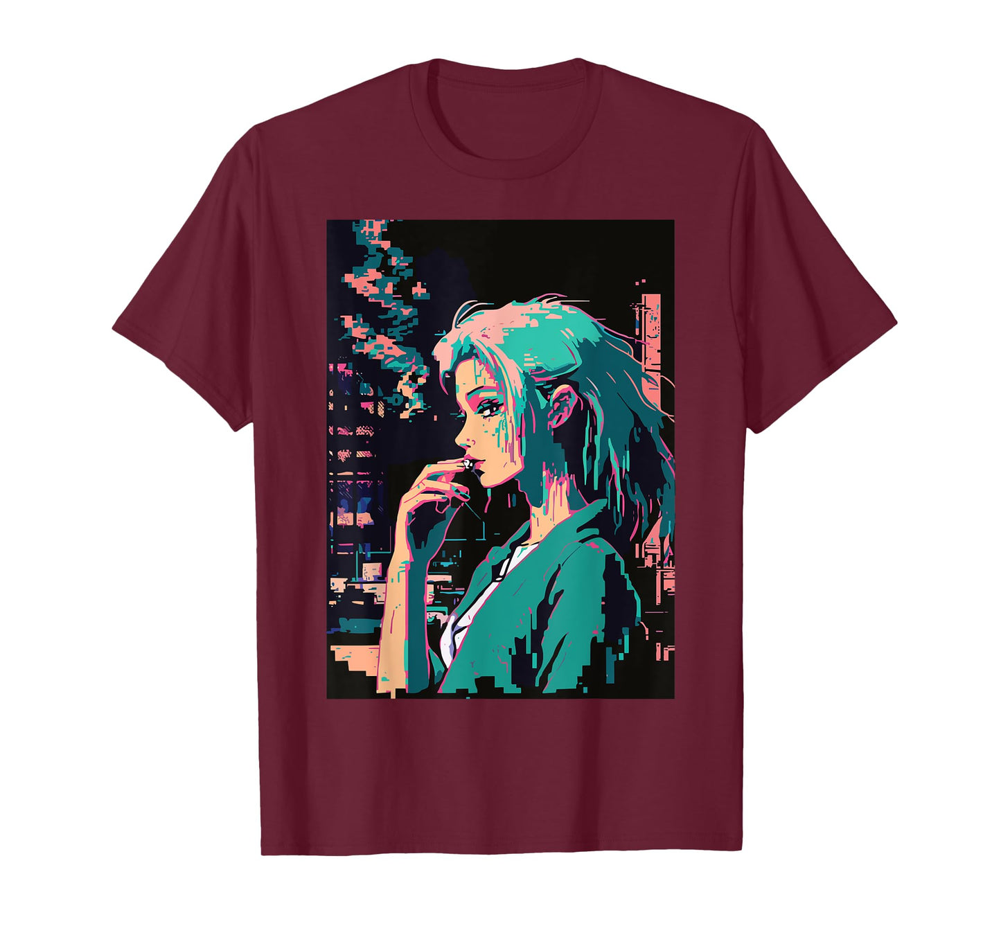 Japanese Vaporwave Sad Anime Girl Indie Aesthetic Otaku T-Shirt