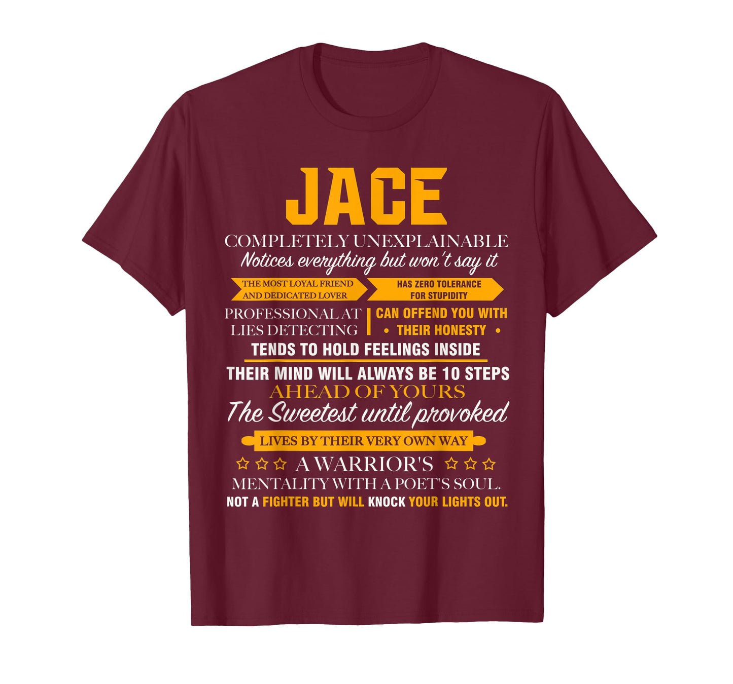 Jace completely unexplainable name shirt Front Print 1kana