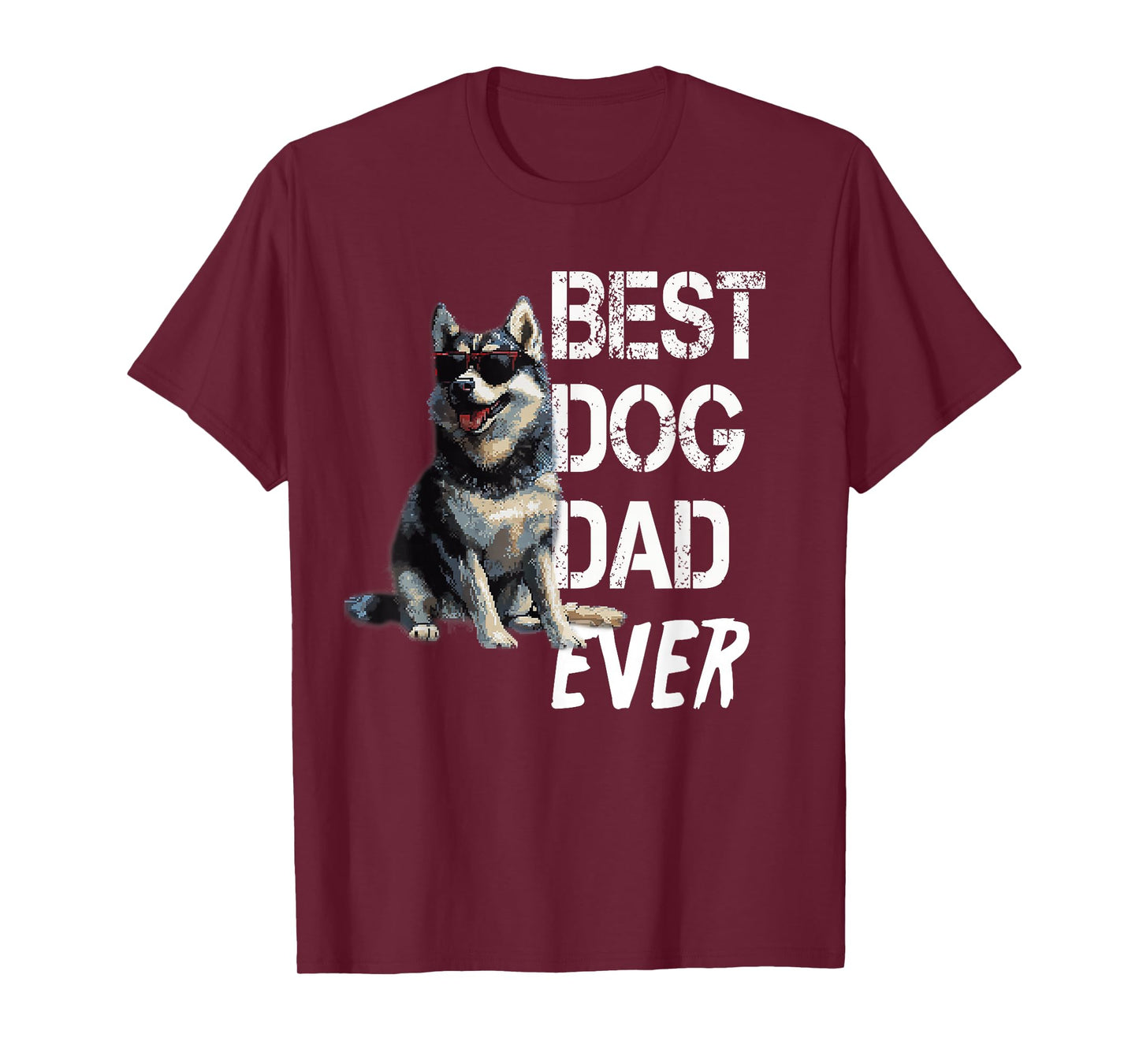 Mens Husky Dog Lover Vintage Best Husky Dad Father's Day T-Shirt
