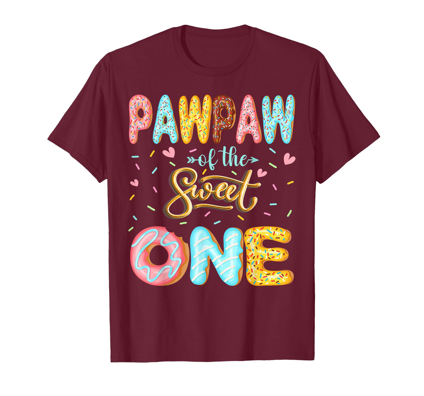 Pawpaw Of The Sweet One 1St Birthday Girl Donut Lover T-Shirt