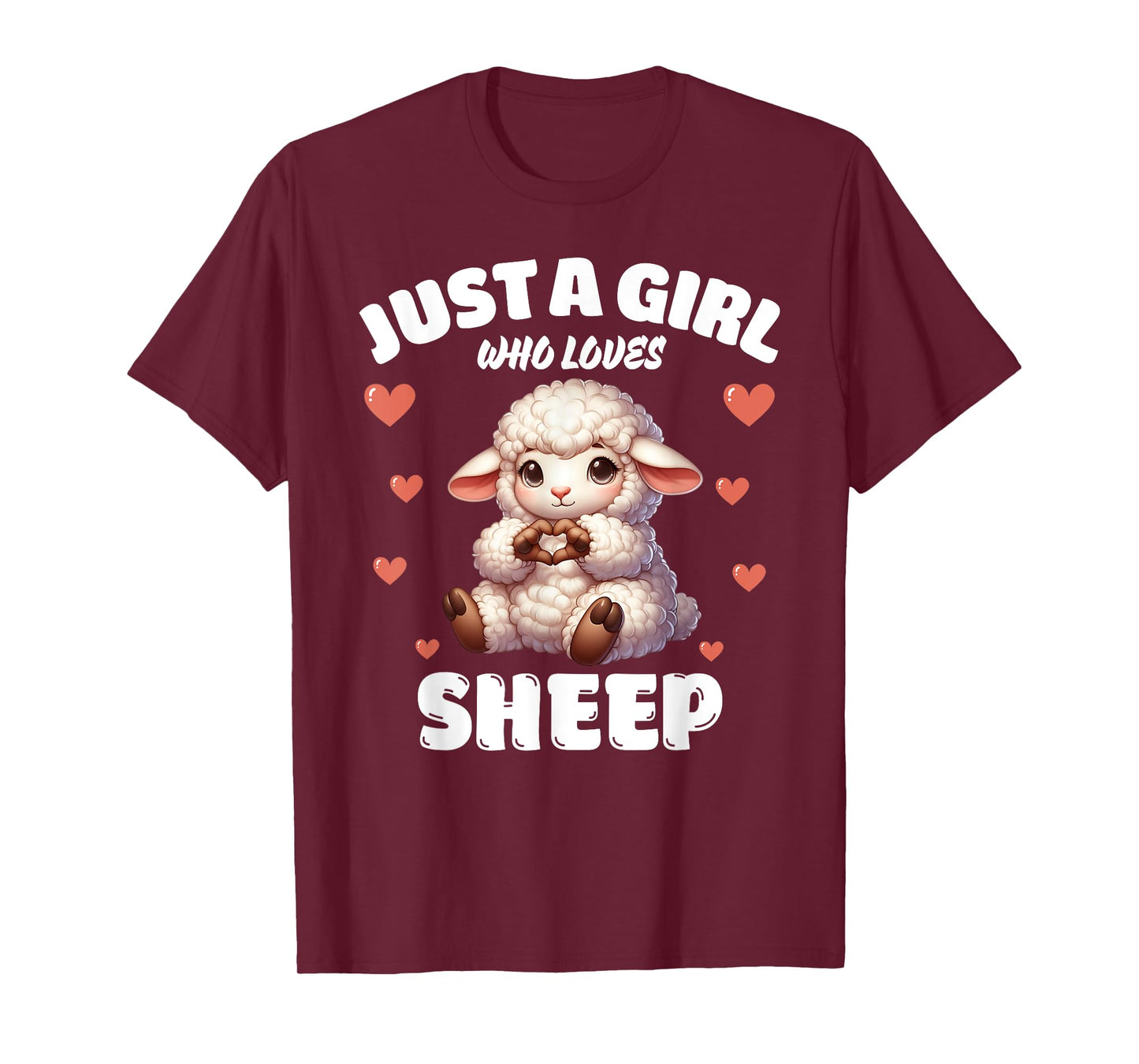 Just A Girl Who Loves Sheep, Cute Sheep Lovers T-Shirt