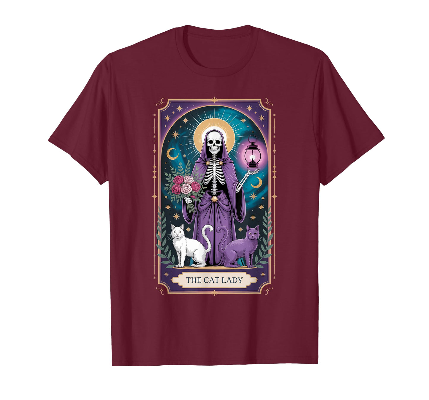 The Cat Lady Tarot Card Cat Lover Mom Gothic Funny Gift T-Shirt