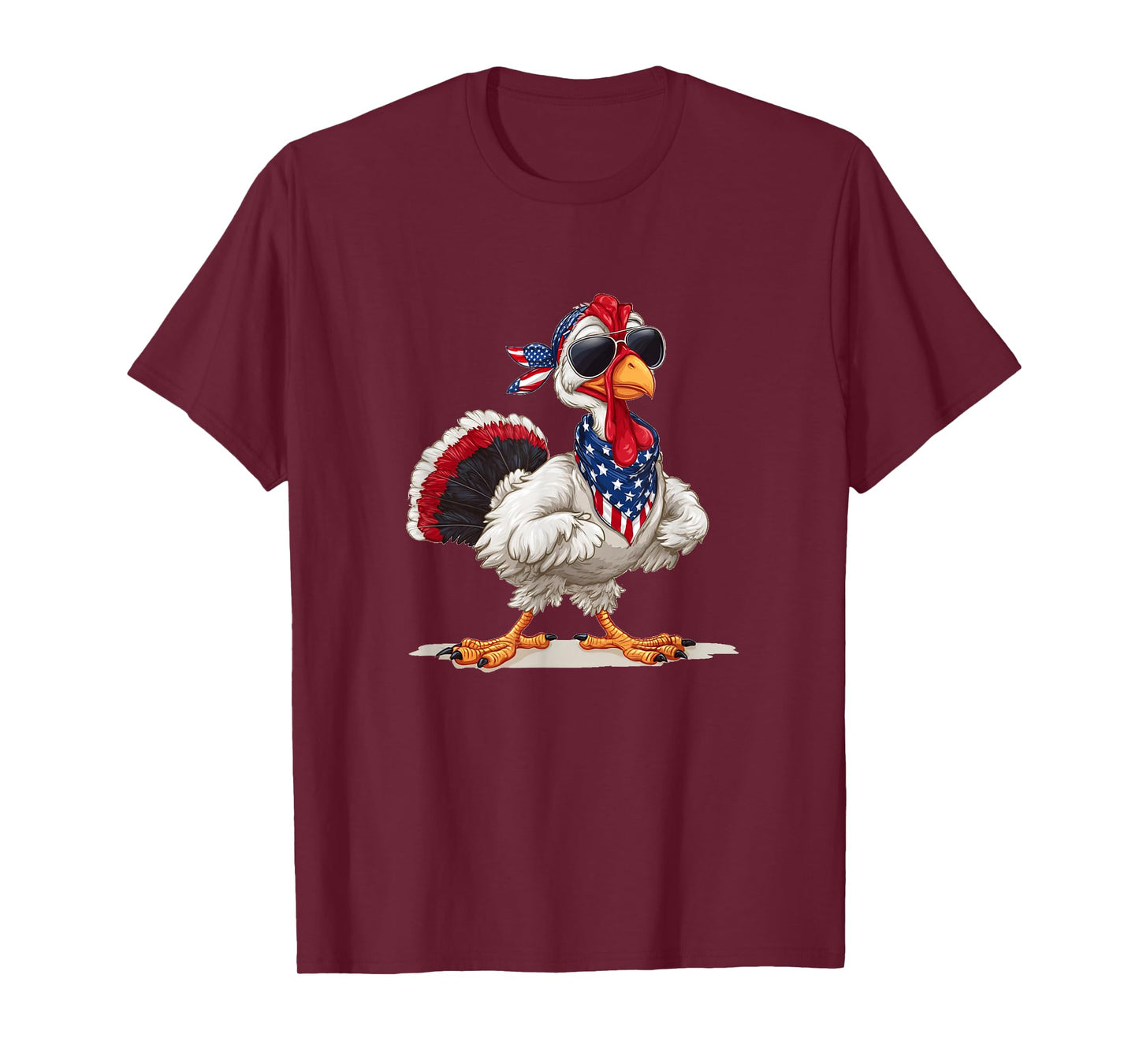 Cartoon Turkey Thanksgiving Look for Cool Sunglasses Fans T-Shirt