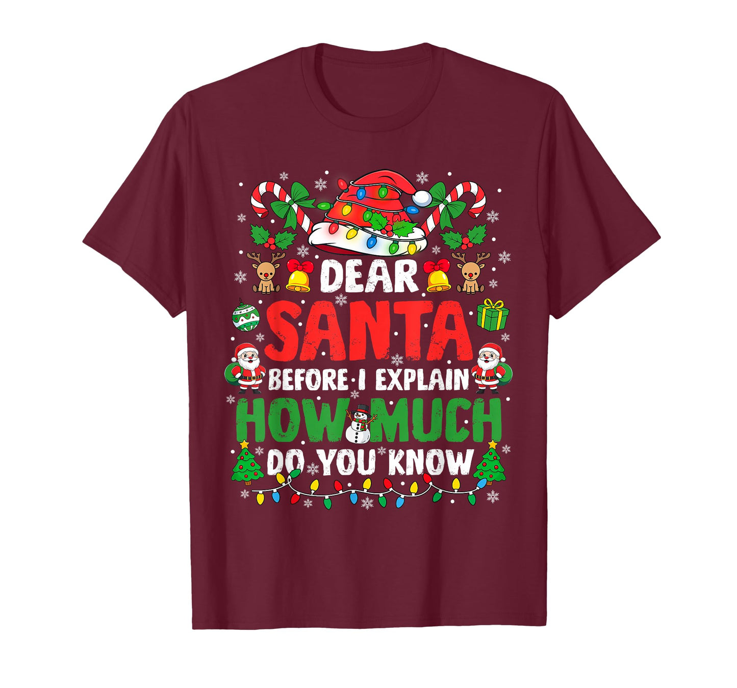 Dear Santa I Can Explain Funny Christmas Shirts Kids Adults T-Shirt