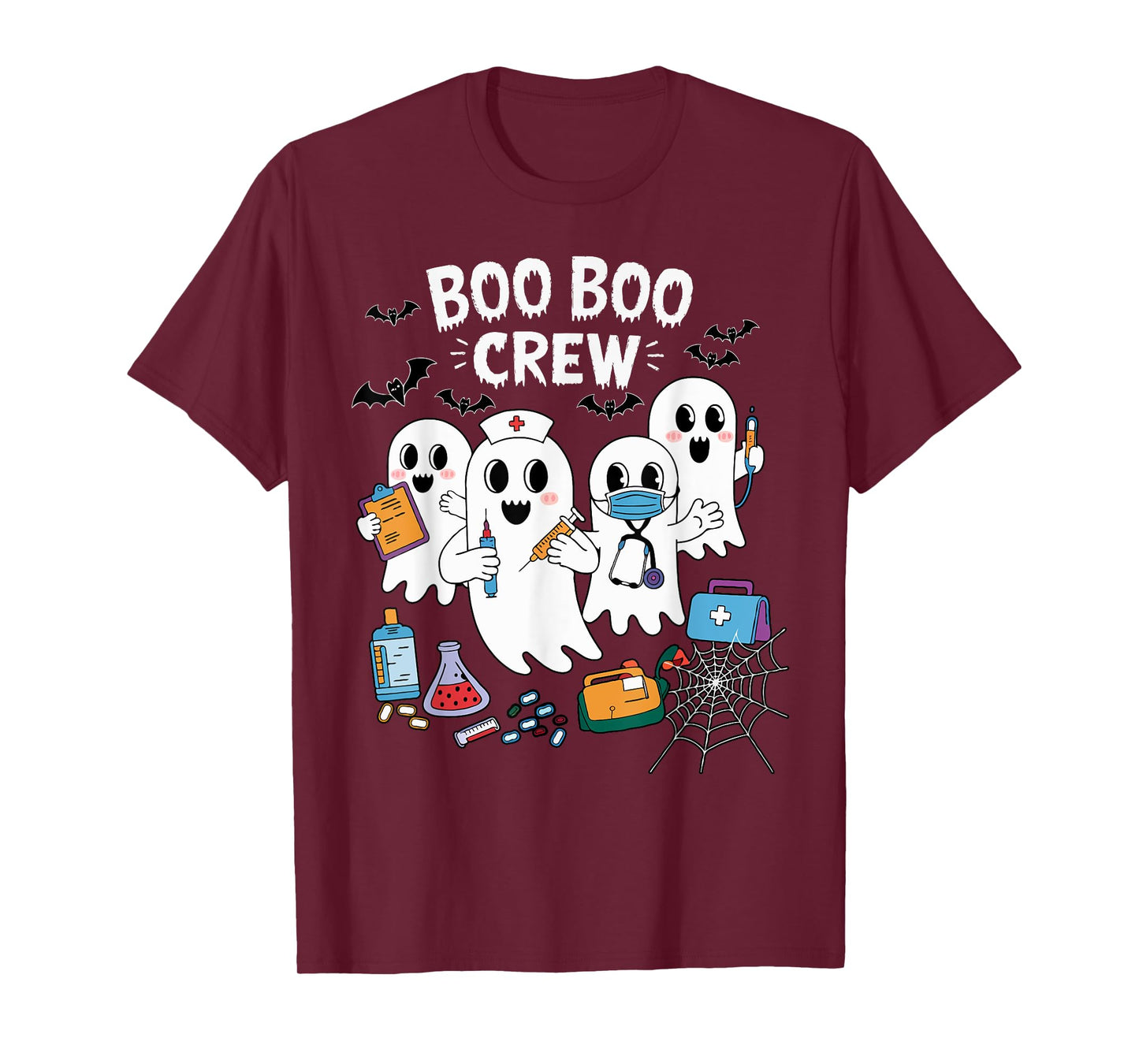 Boo Boo Crew Nurse Funny Ghost Women Halloween Nurse T-Shirt