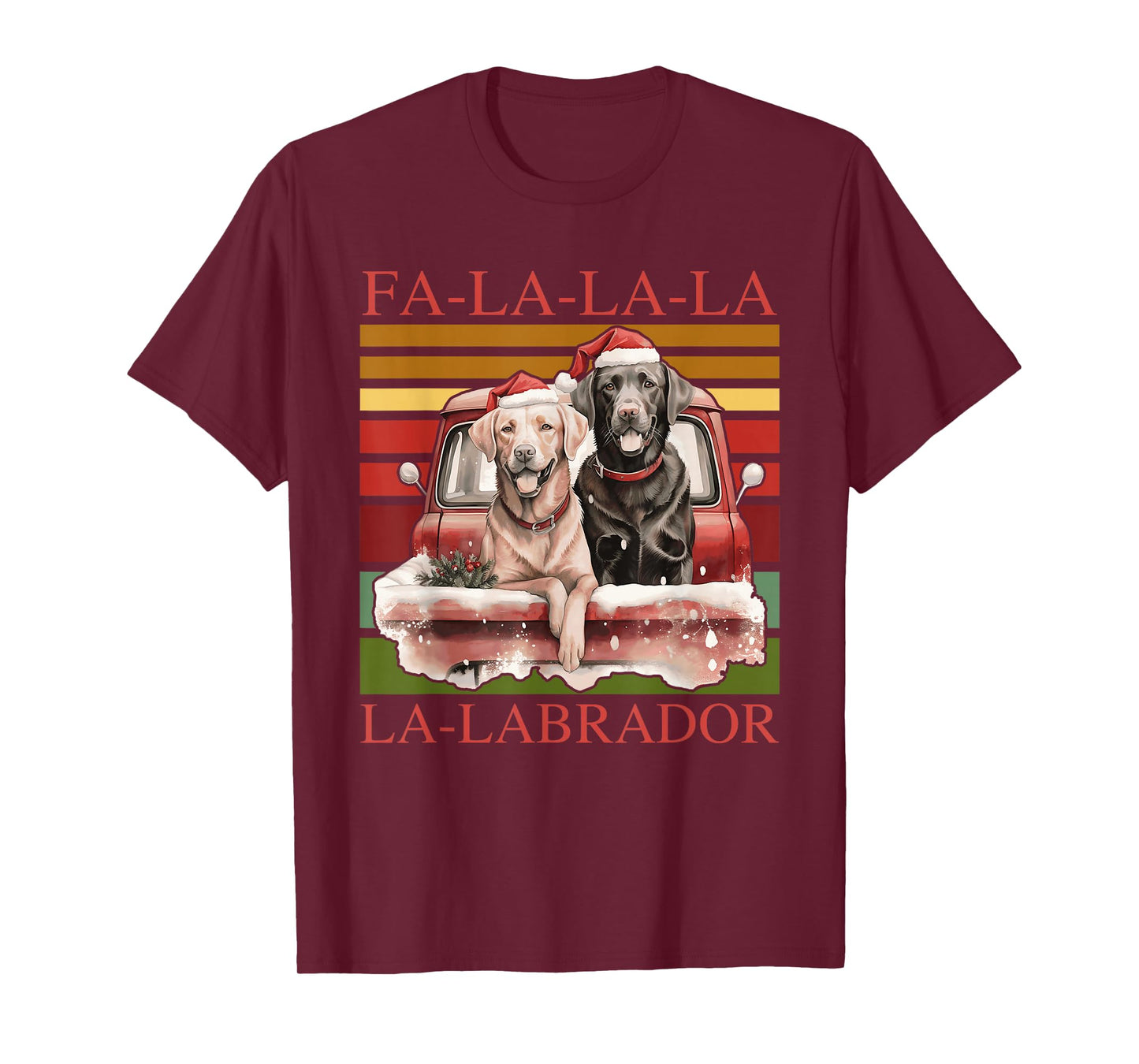 FA-La-La-La La-Labrador Dog Xmas Christmas Holiday Quote T-Shirt