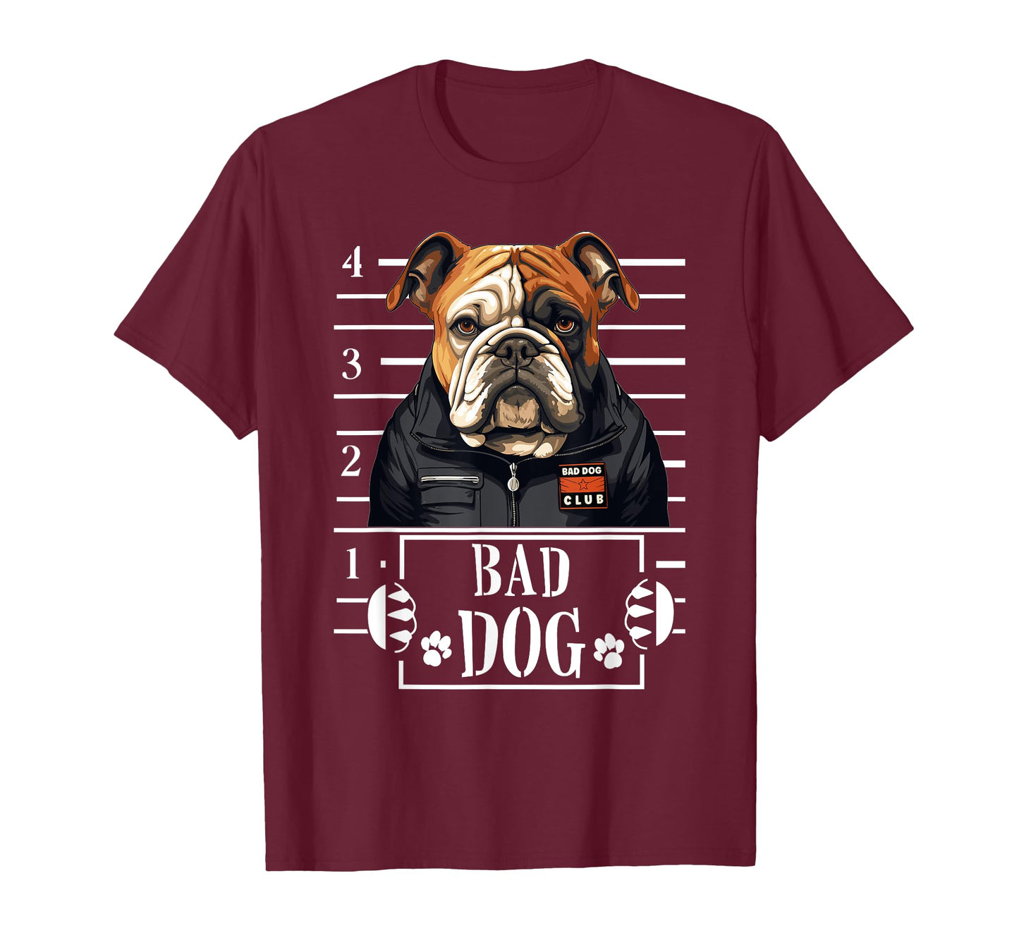 Bulldog Mugshot Evil Dog T-Shirt