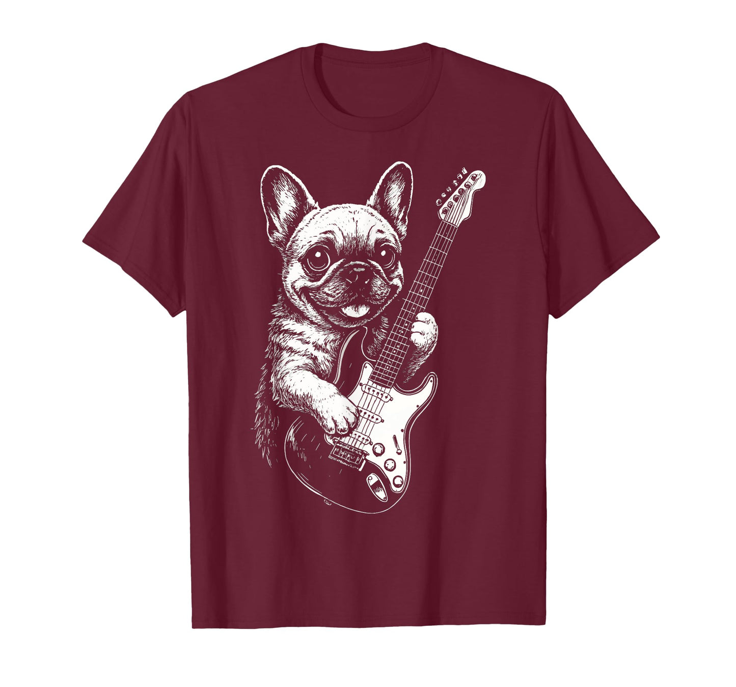 French Bulldog Guitar Metal Music Men Women Kids T-Shirt