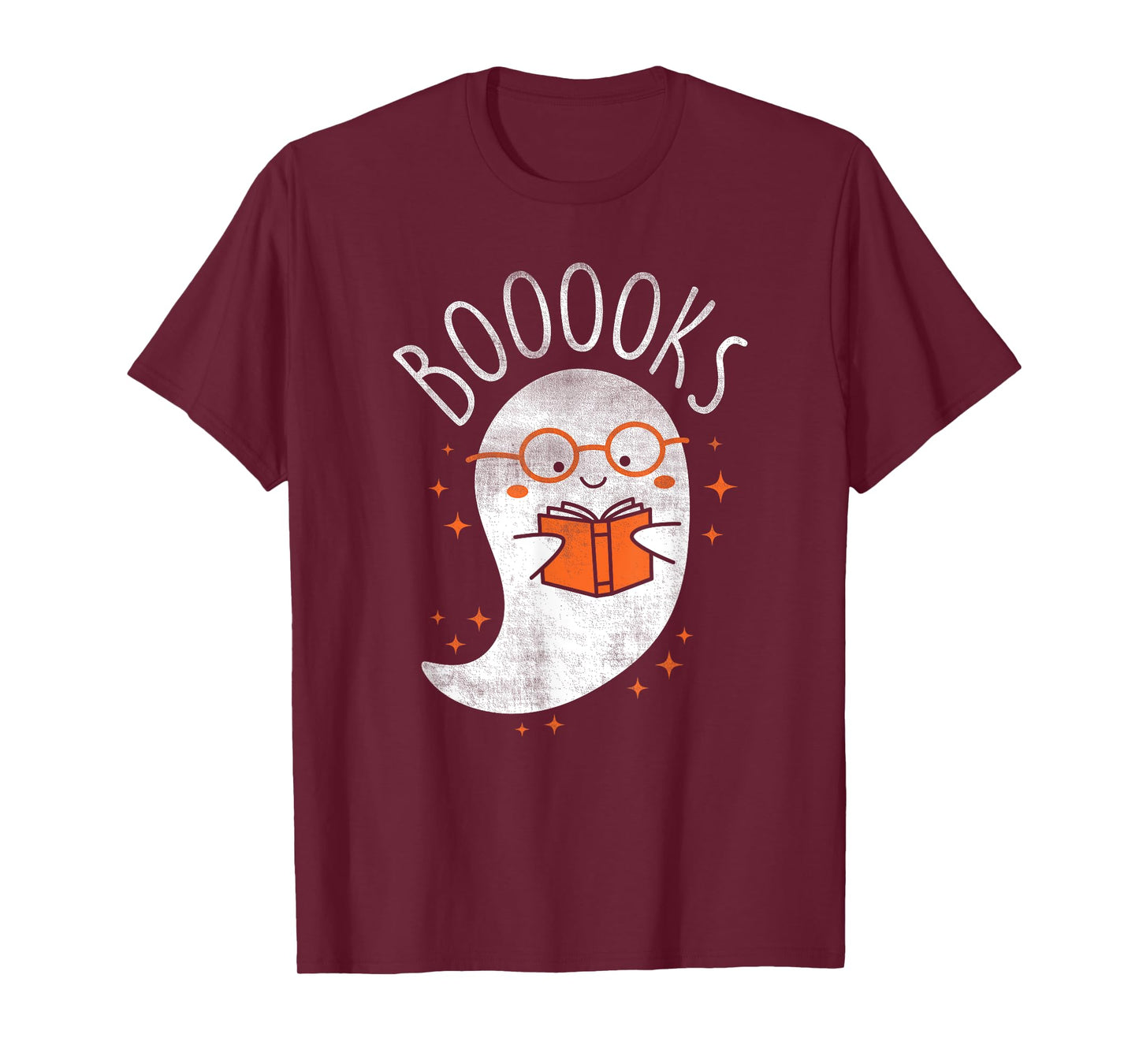 Cute Ghost Book Reading Halloween Teacher Top T-Shirt