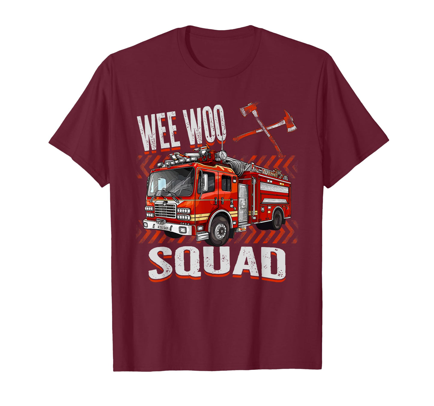 Fire Truck Toddler Boys Firefighters Lovers Wee Woo Squad T-Shirt