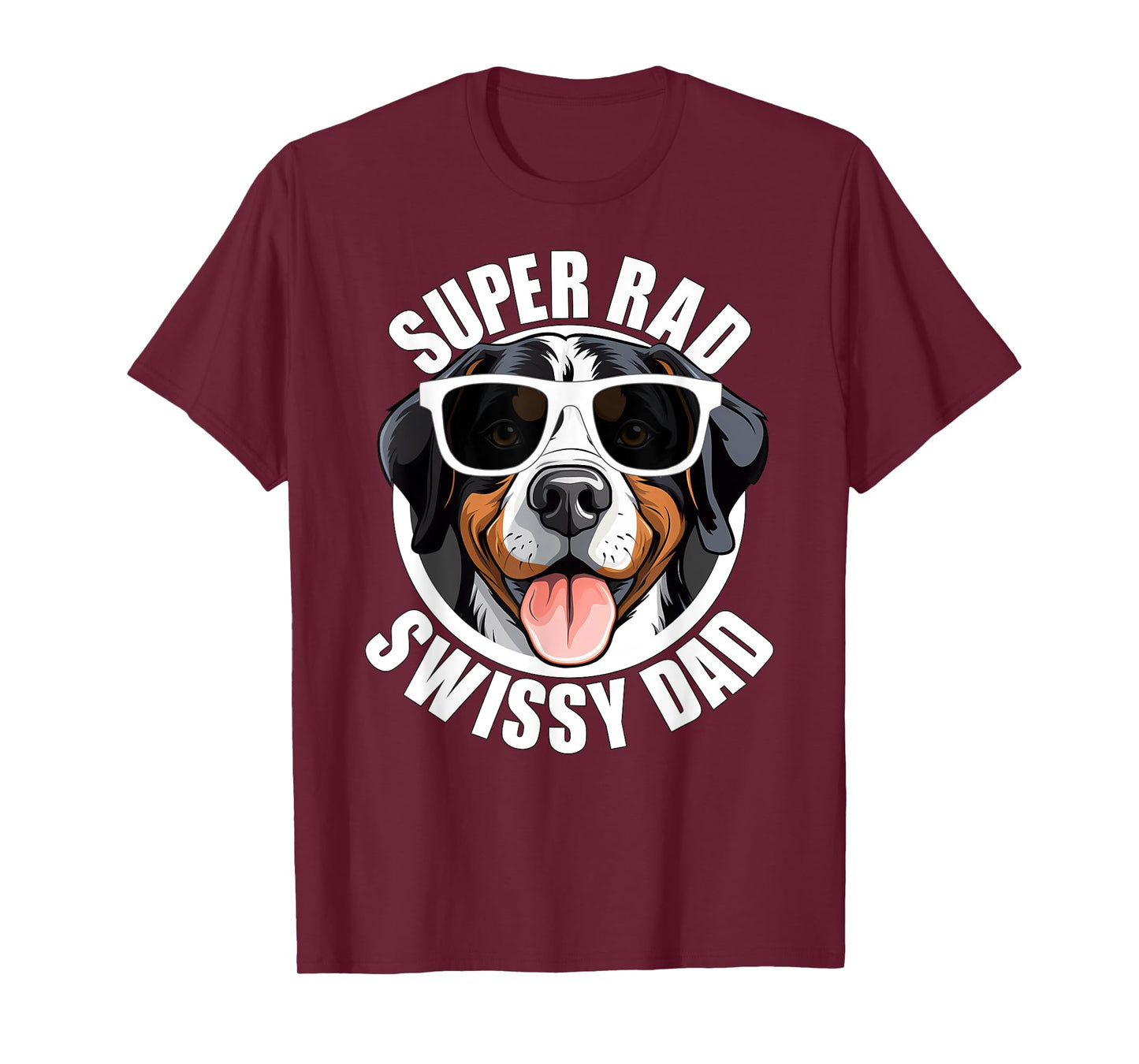 Greater Swiss Mountain Dog Swissy Dad Cute Puppy Father Men T-Shirt