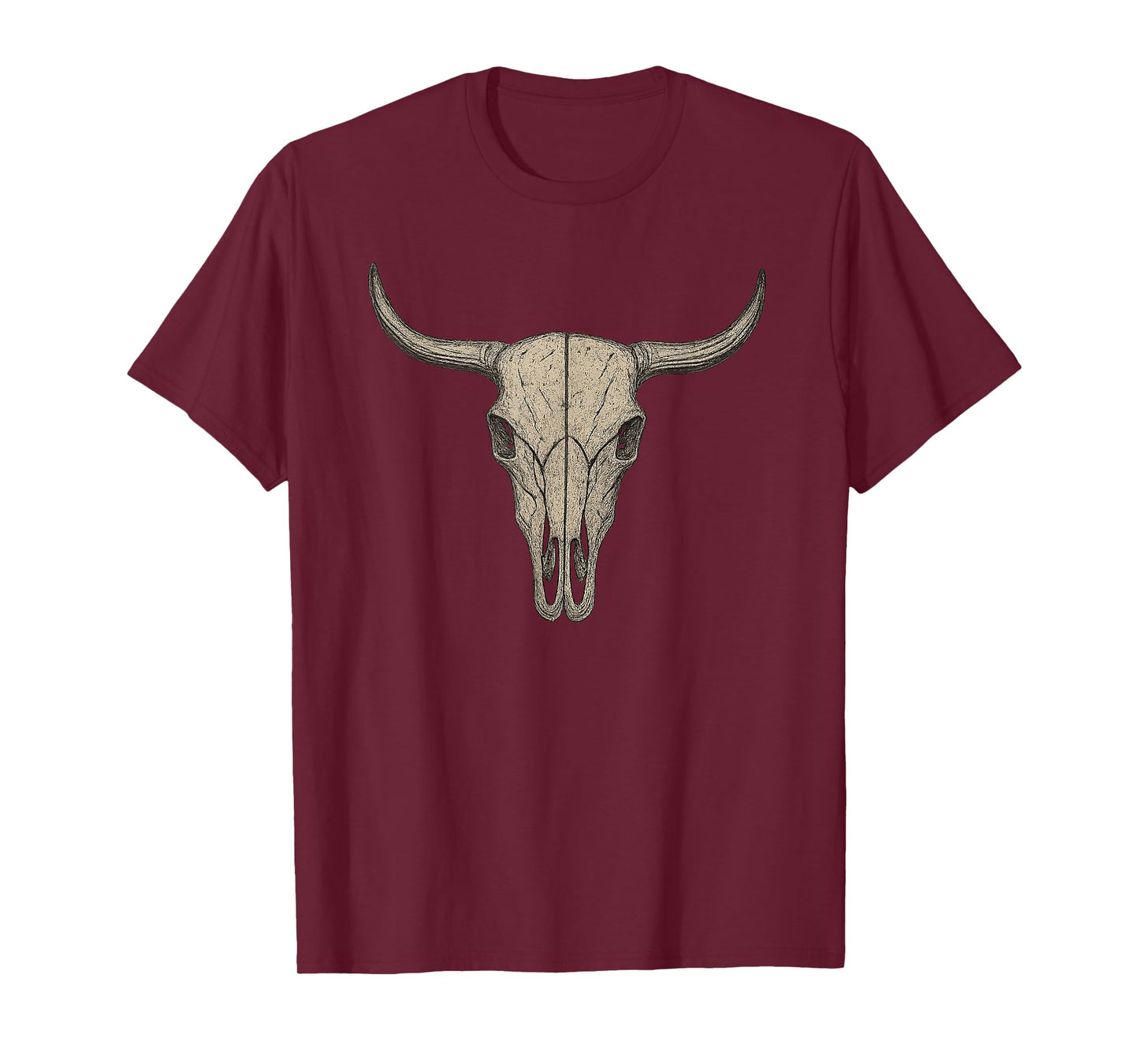 Bull Skull Vintage Western Cow Skull Cowboy Rodeo T-Shirt