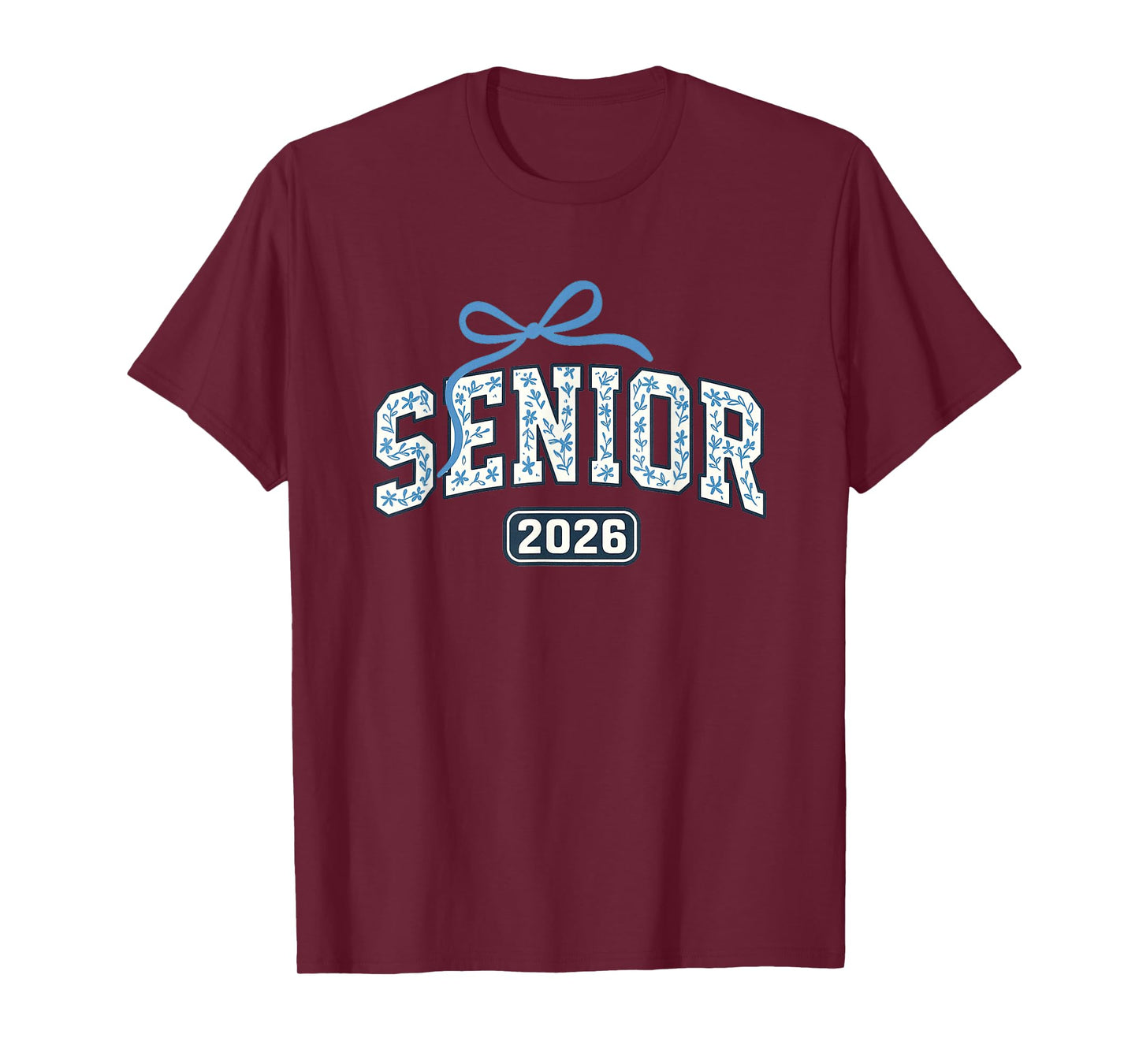 Senior 2026 Graduation Floral Pattern T-Shirt