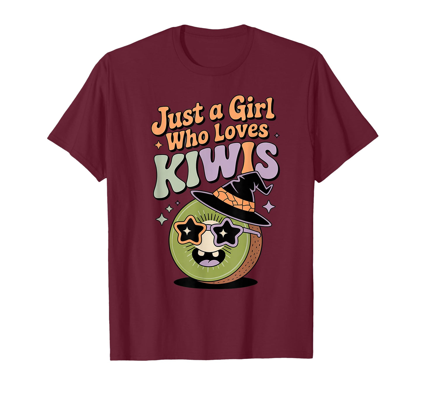 Halloween Just A Girl Who Loves Kiwis Women Girls Kiwi Fruit T-Shirt