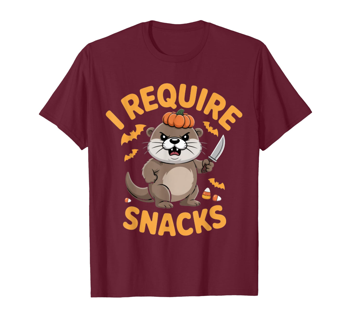 I Require Snacks Angry Capybara Halloween T-Shirt