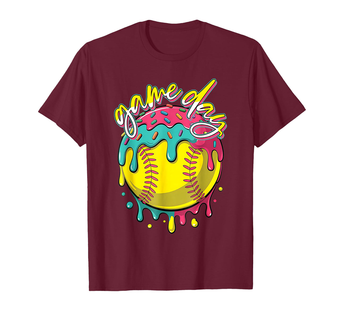 Game Day Baseball Ice Cream Baseball Life Softball Life T-Shirt